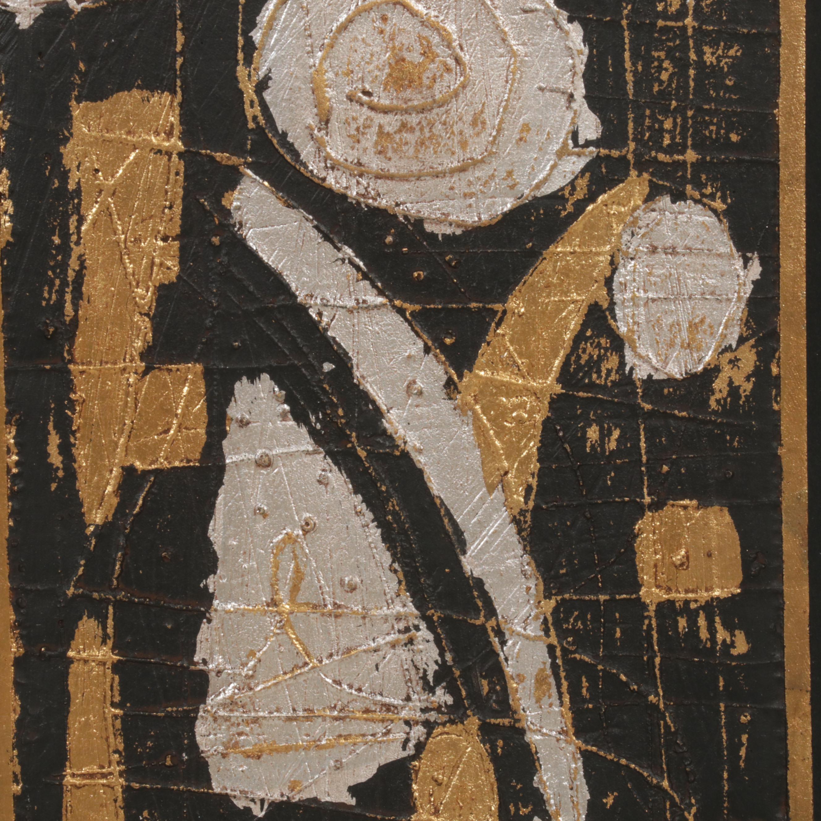 deBarde Abstract Mixed Media Paintings "Manhattan I & II"