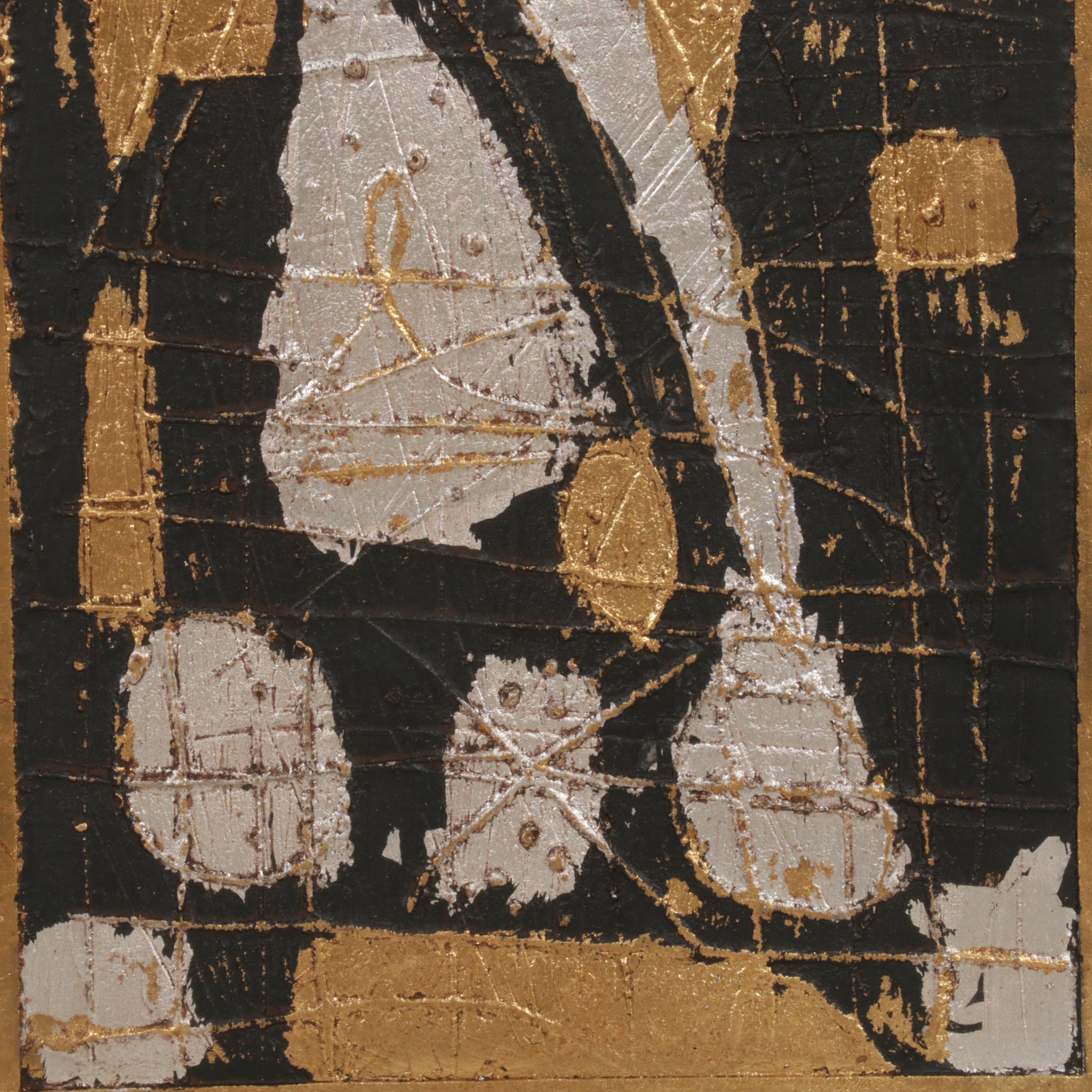 deBarde Abstract Mixed Media Paintings "Manhattan I & II"