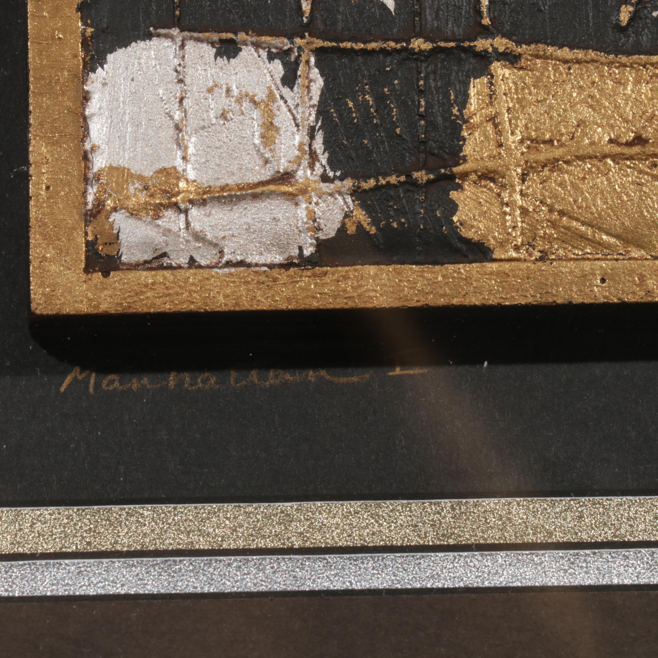 deBarde Abstract Mixed Media Paintings "Manhattan I & II"