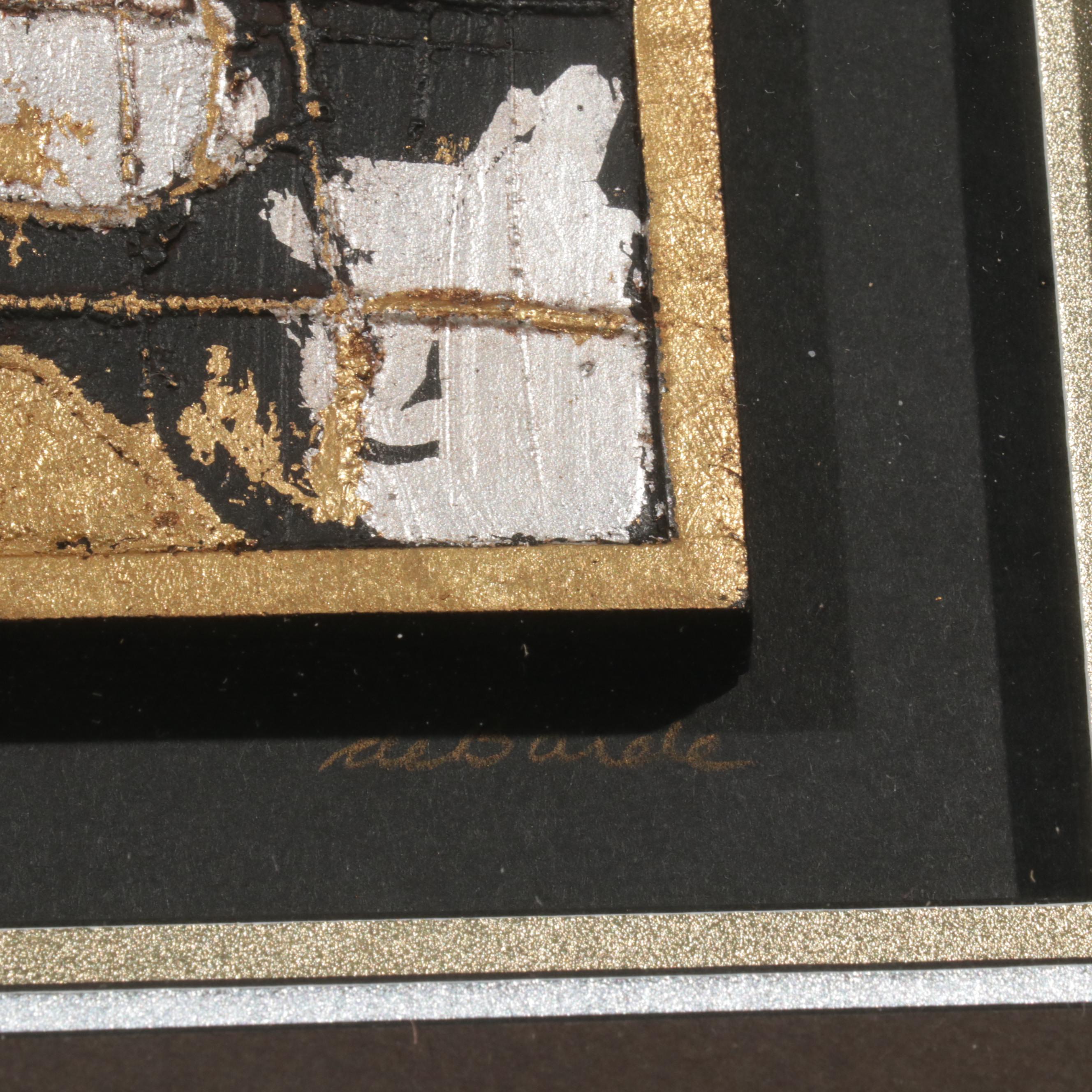 deBarde Abstract Mixed Media Paintings "Manhattan I & II"