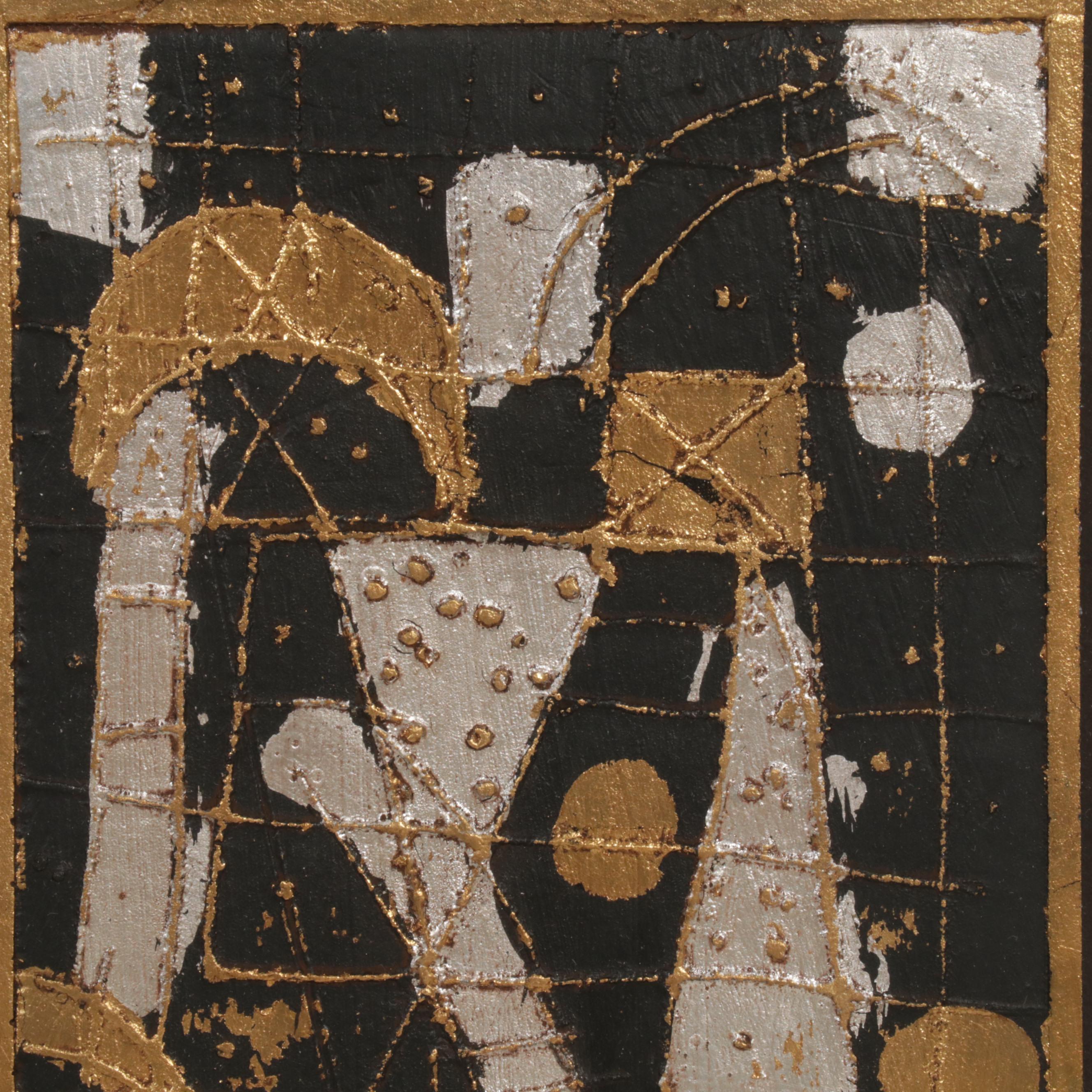 deBarde Abstract Mixed Media Paintings "Manhattan I & II"