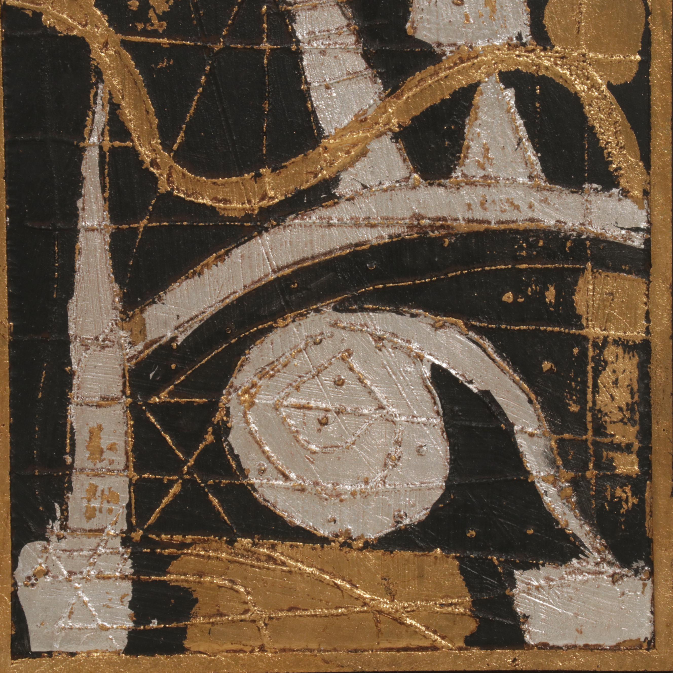 deBarde Abstract Mixed Media Paintings "Manhattan I & II"