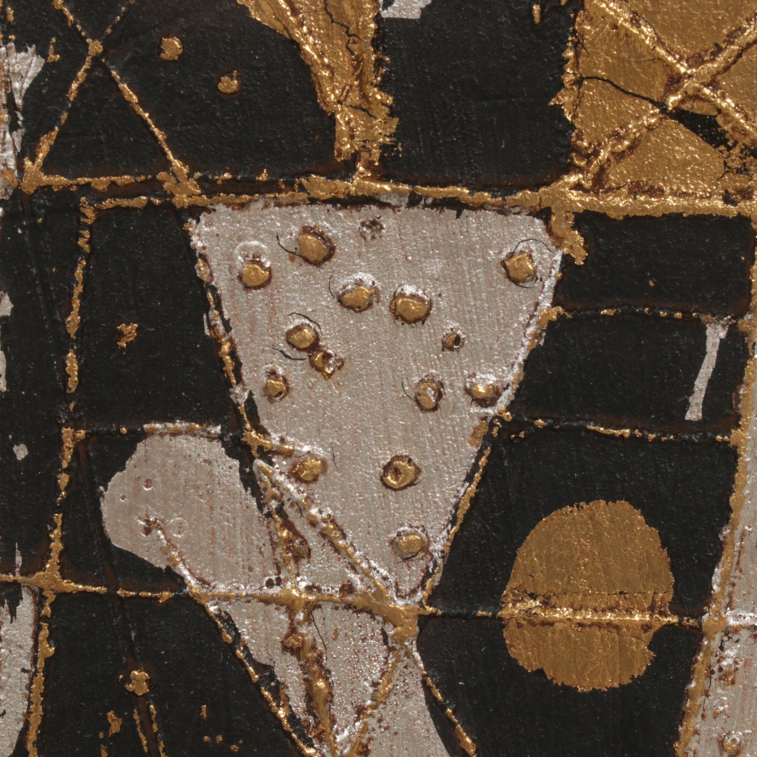 deBarde Abstract Mixed Media Paintings "Manhattan I & II"