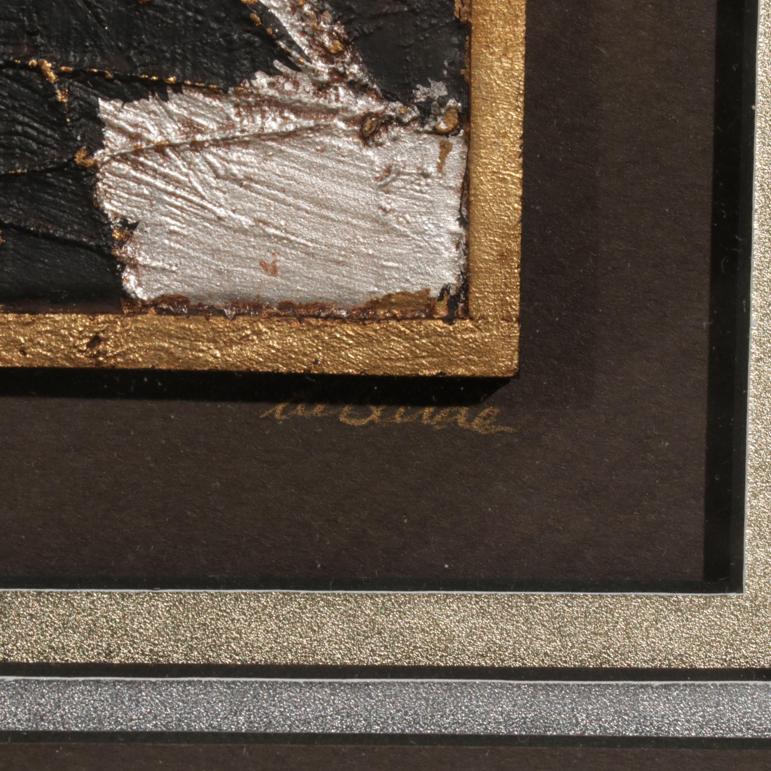 deBarde Abstract Mixed Media Paintings "Manhattan I & II"