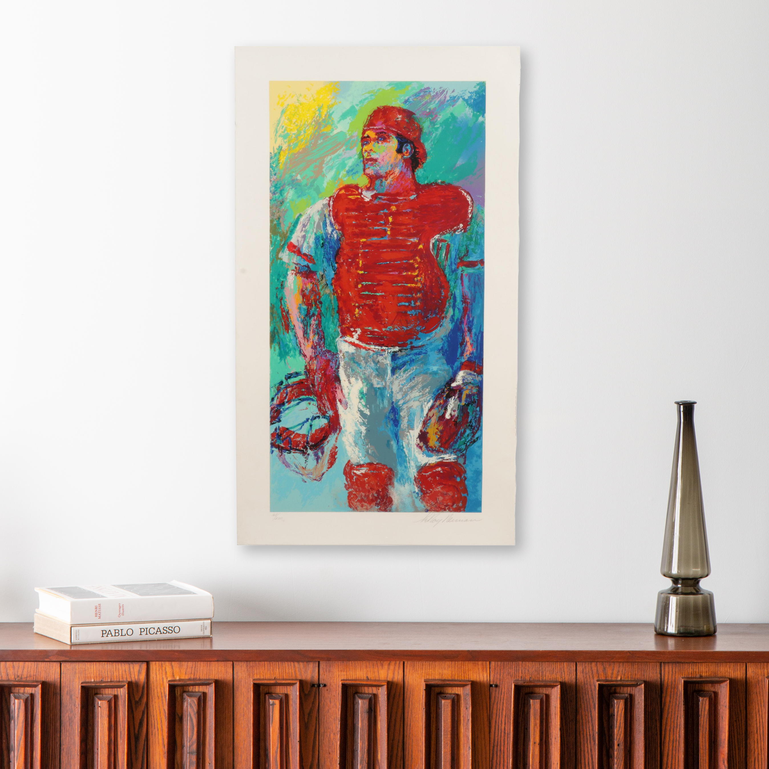 LeRoy Neiman Serigraph "Johnny Bench, the Catcher," Circa 1989