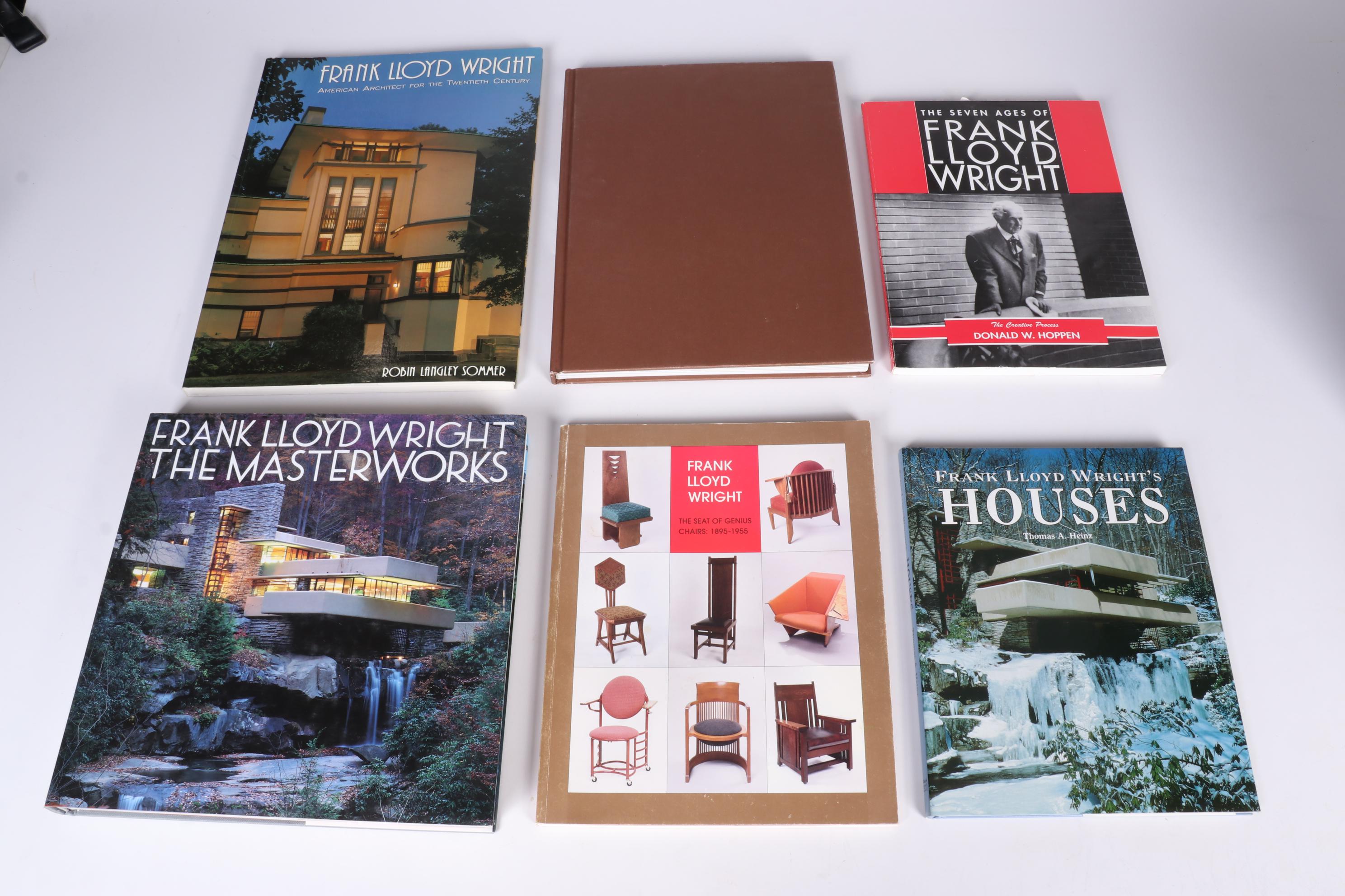 Frank Lloyd Wright Book and Magazine Collection Including "Wright Rooms"