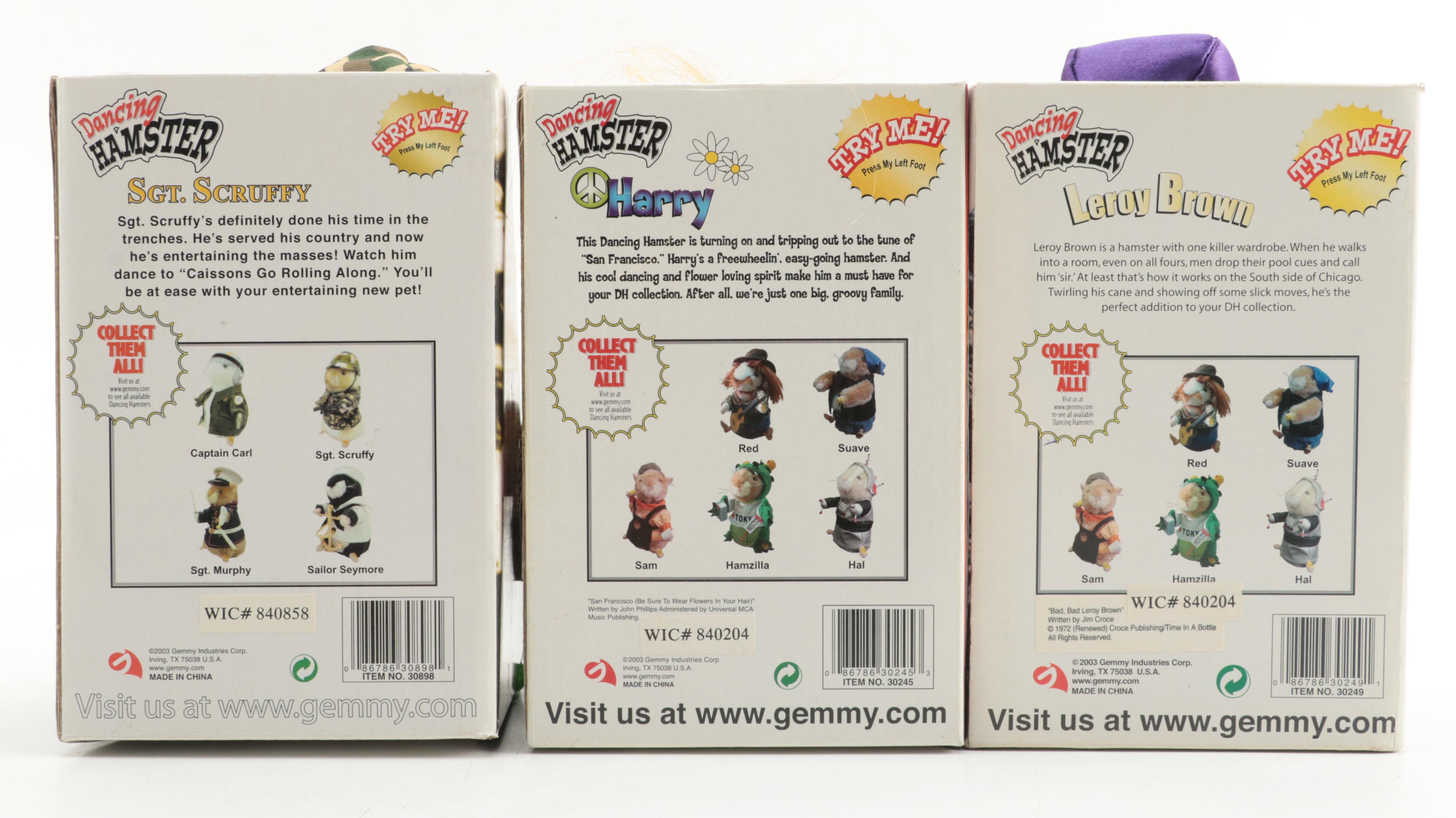 Gemmy Dancing Hamster Electronic Toys Including "Leroy Brown", 2003
