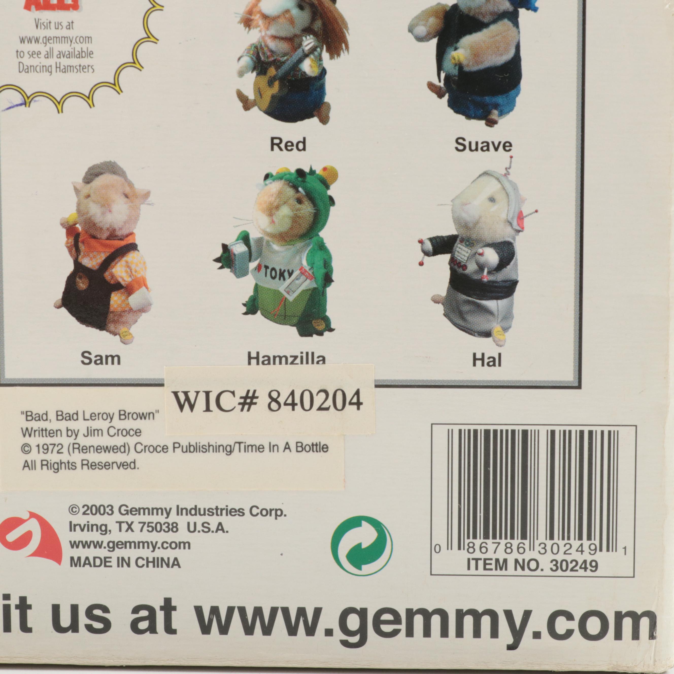 Gemmy Dancing Hamster Electronic Toys Including "Leroy Brown", 2003