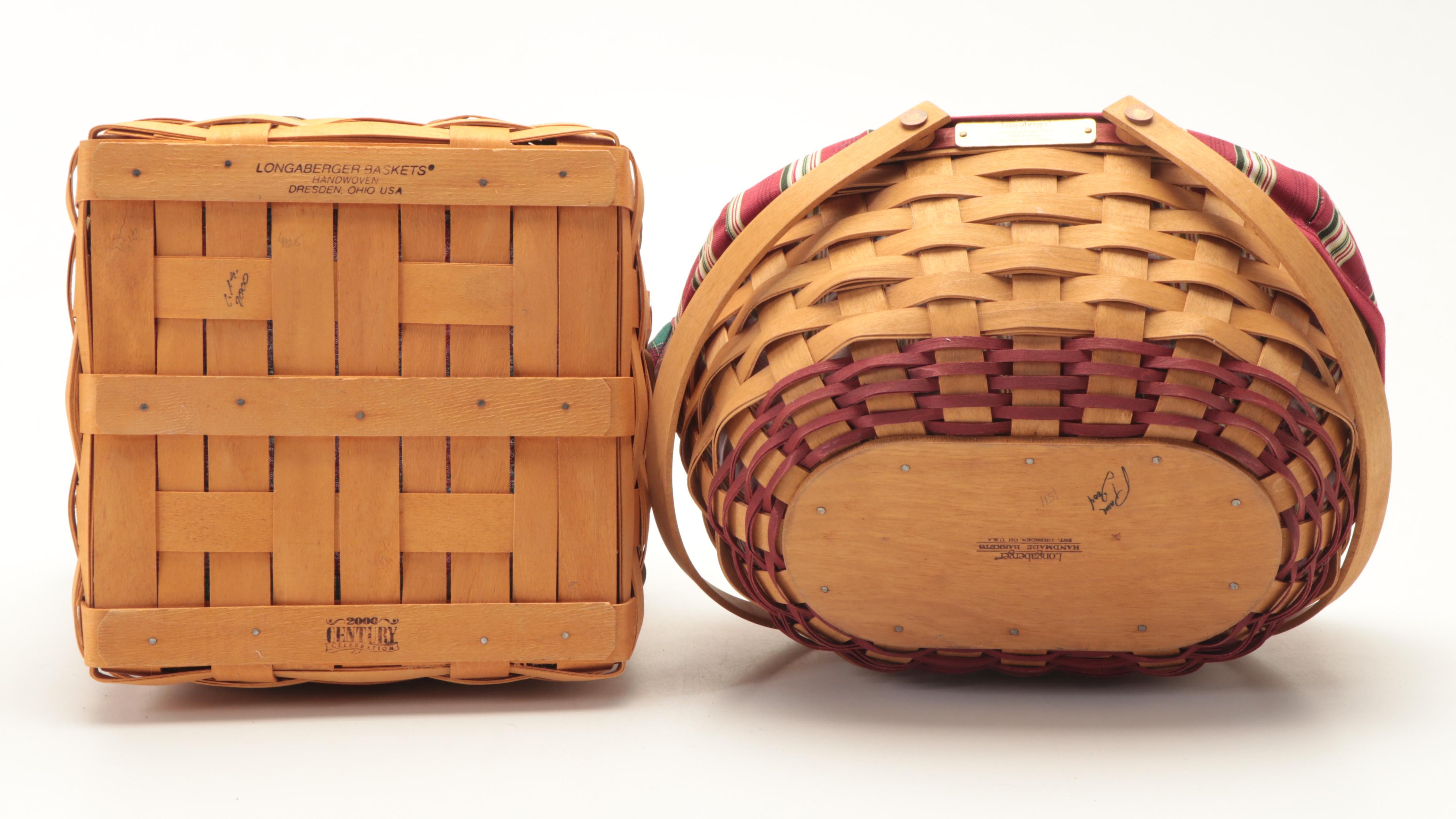 Longaberger Handwoven Maple Wood Basket Collection