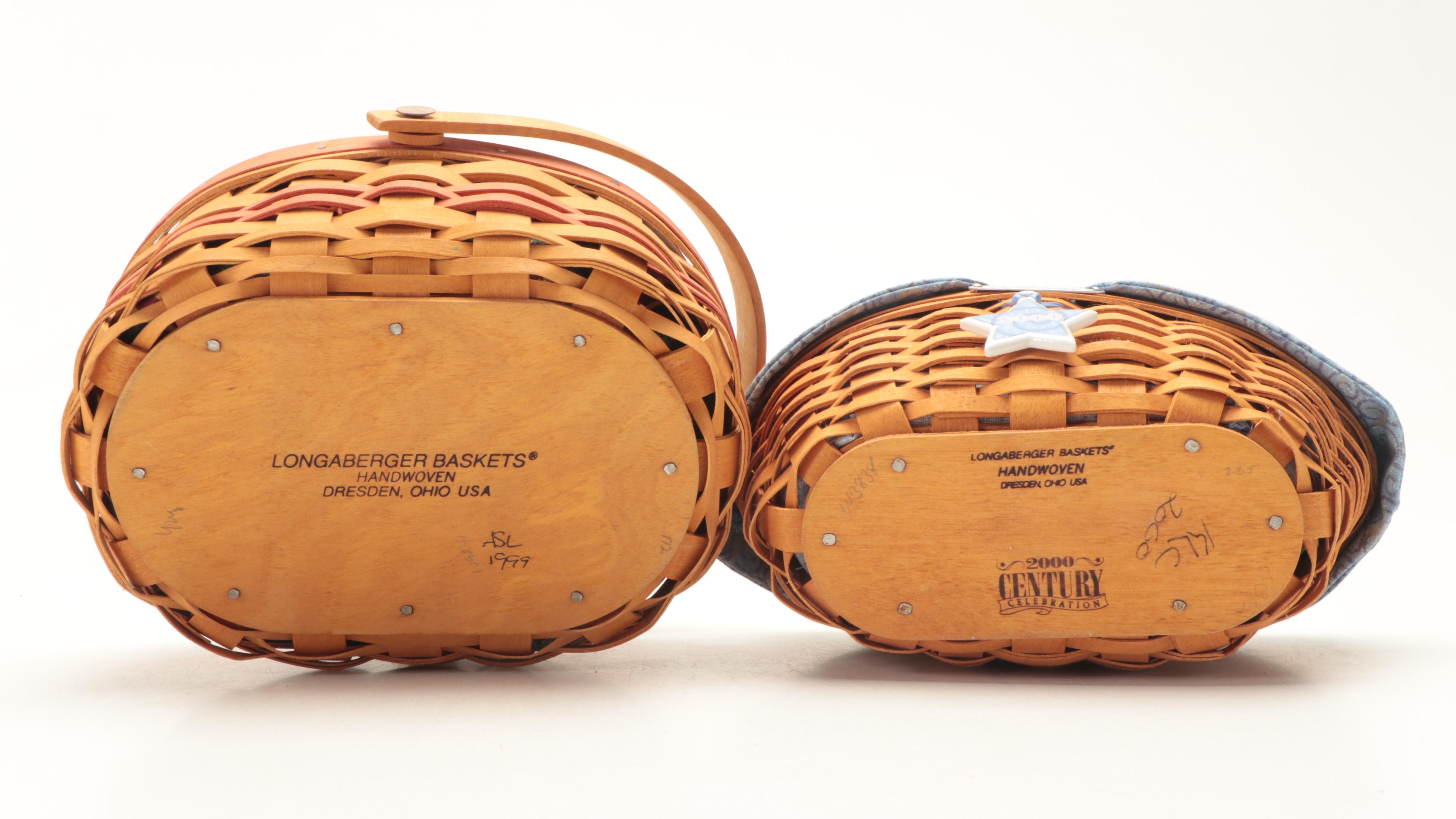 Longaberger Handwoven Maple Wood Basket Collection