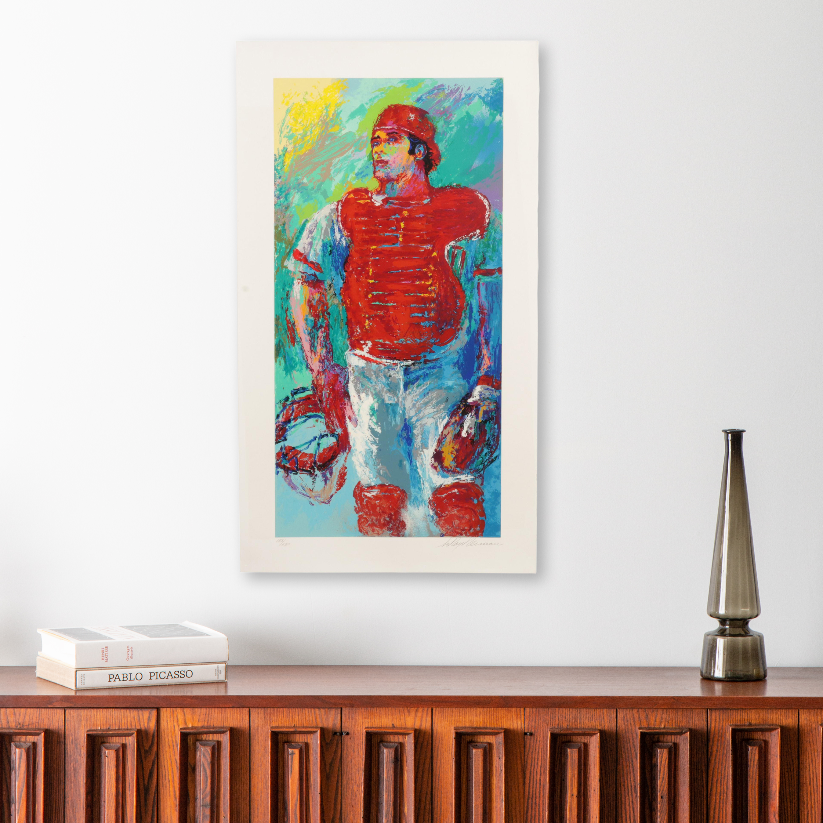 LeRoy Neiman Serigraph "Johnny Bench, the Catcher," Circa 1989