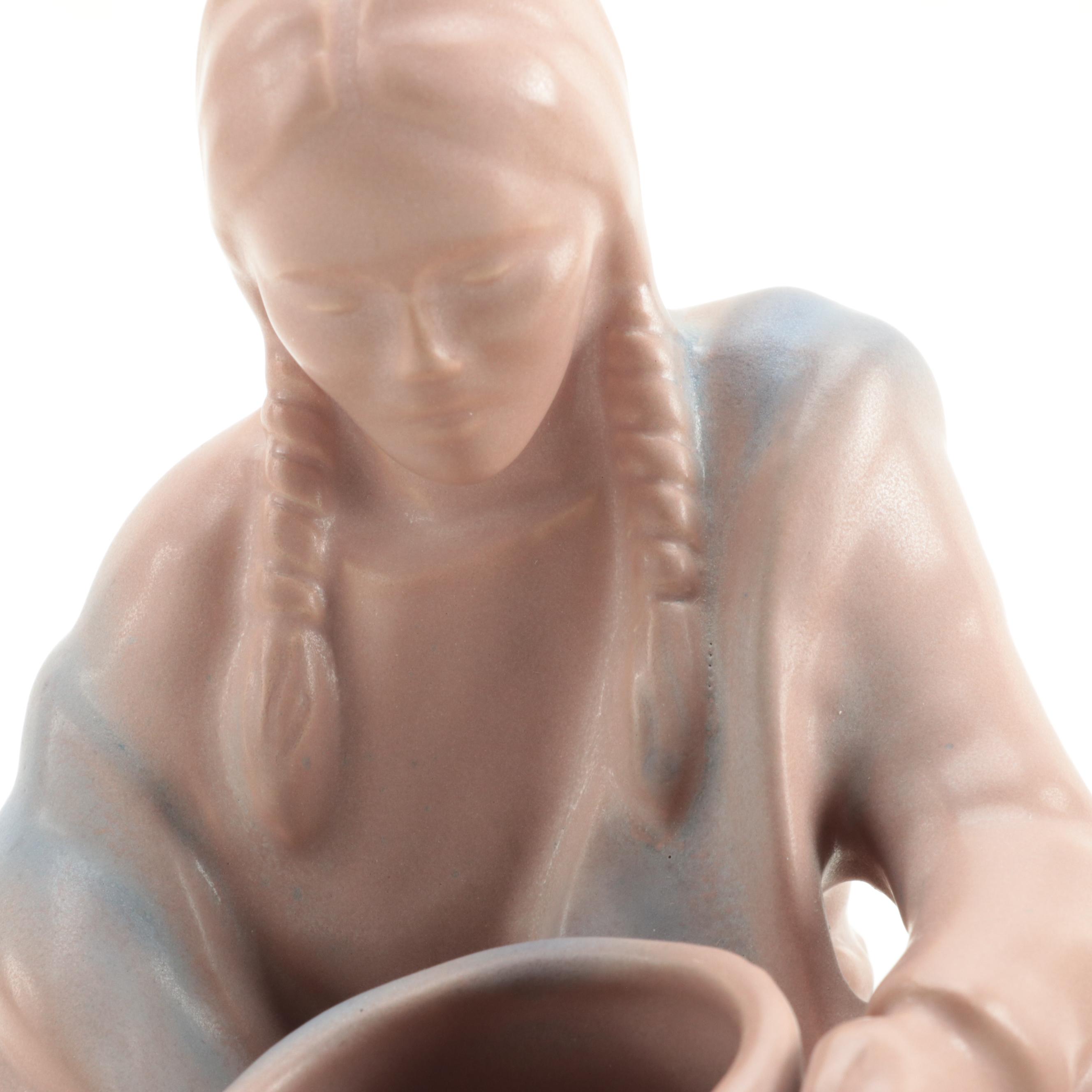 Van Briggle Pottery Ceramic Native American Figurines and Wall Plaques