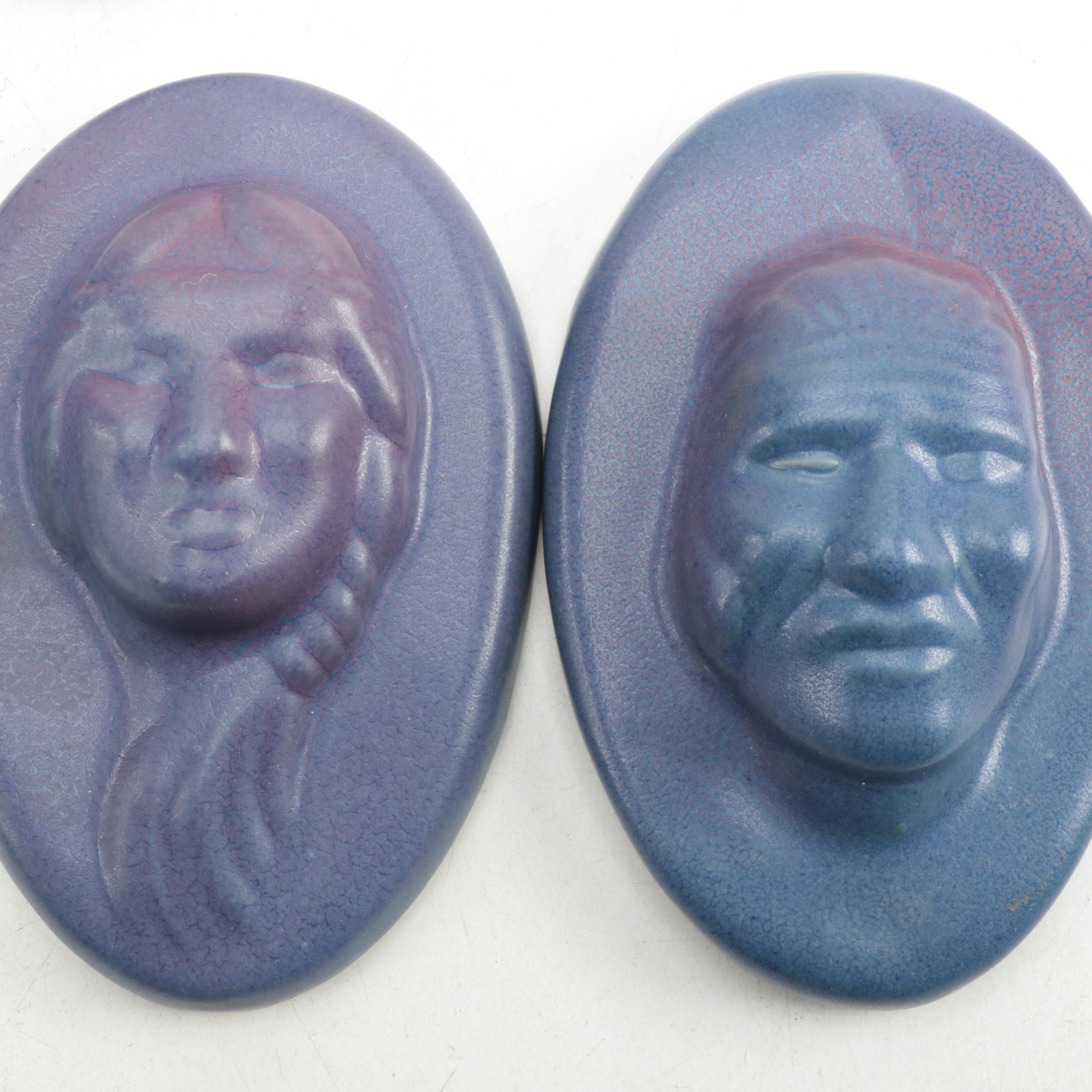 Van Briggle Pottery Ceramic Native American Figurines and Wall Plaques