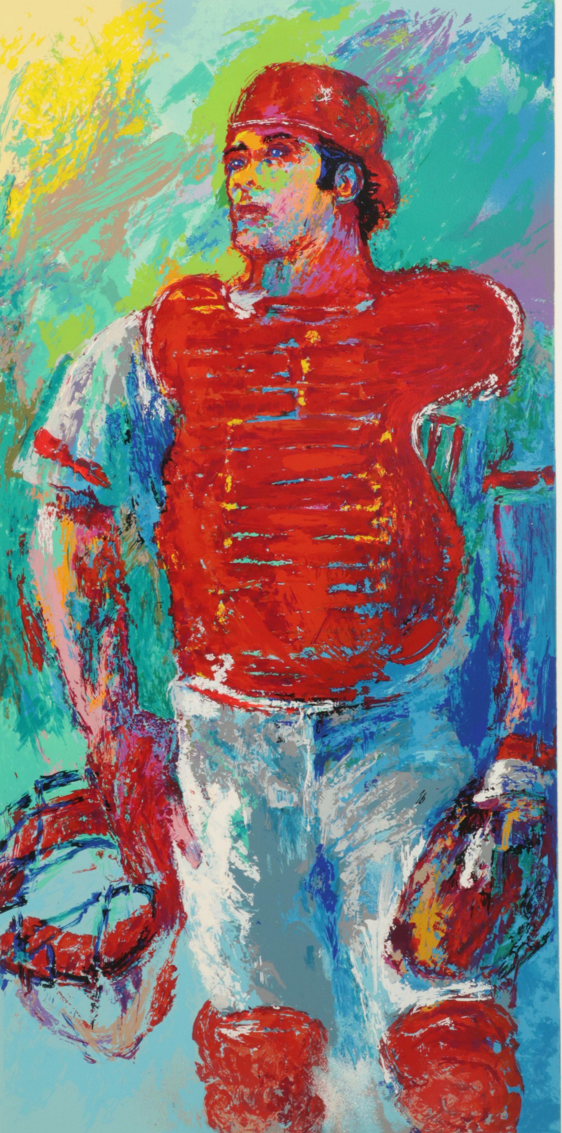 LeRoy Neiman Serigraph "Johnny Bench, the Catcher," Circa 1989