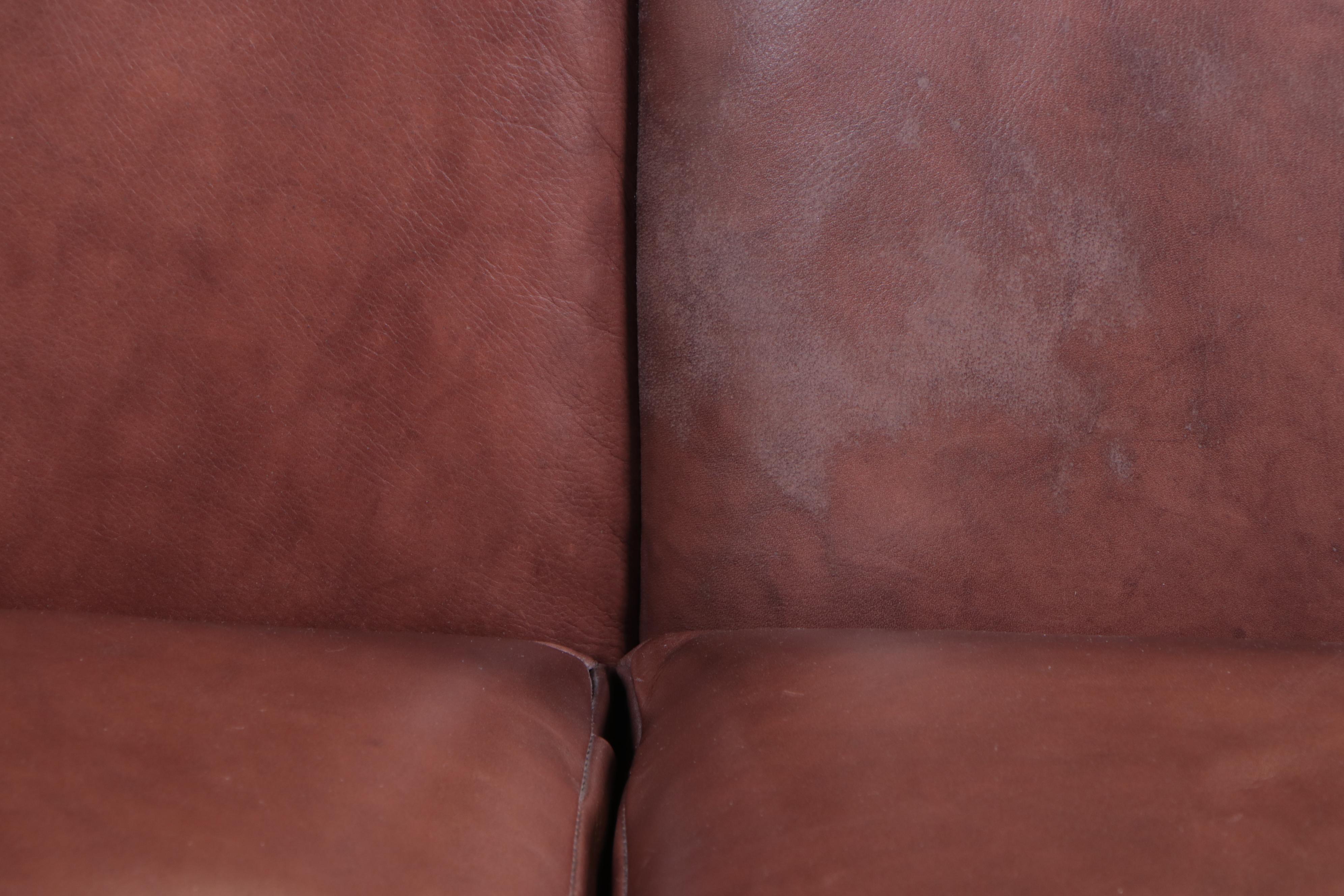 Bernhardt Brown Leather Loveseat