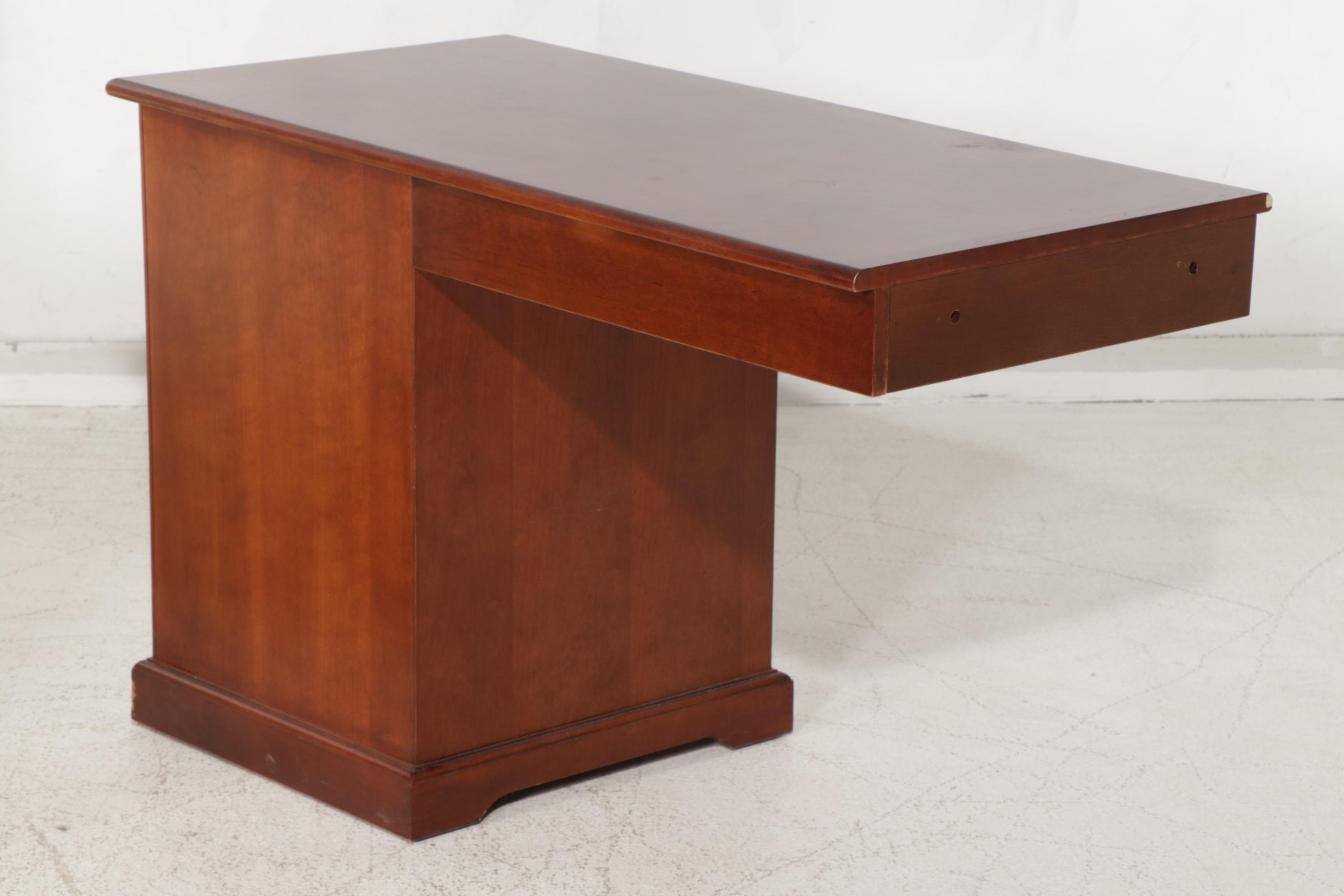 Riverside "Meridian" Cherry-Finished Corner Desk, Hutch and Lateral File Cabinet