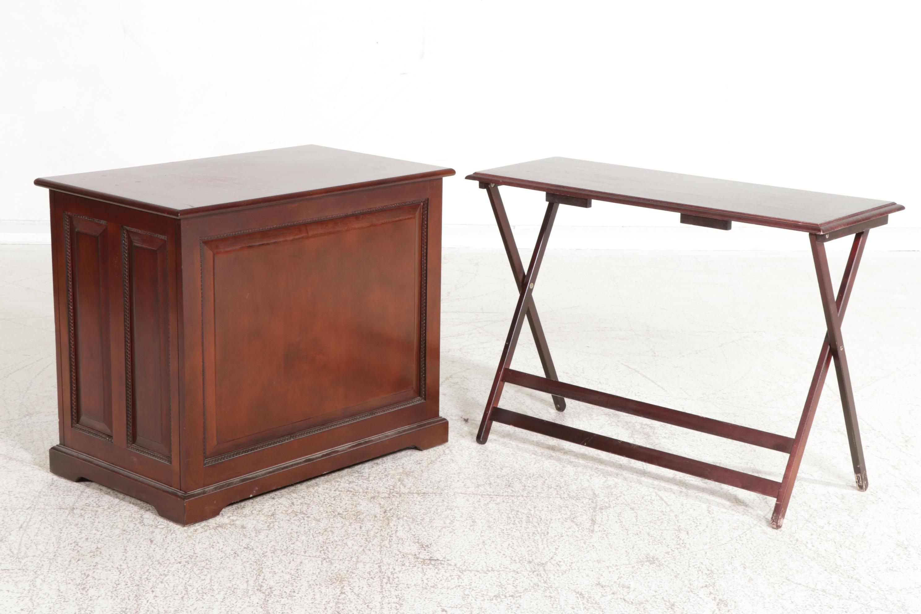 Riverside "Meridian" Cherry-Finished Corner Desk, Hutch and Lateral File Cabinet