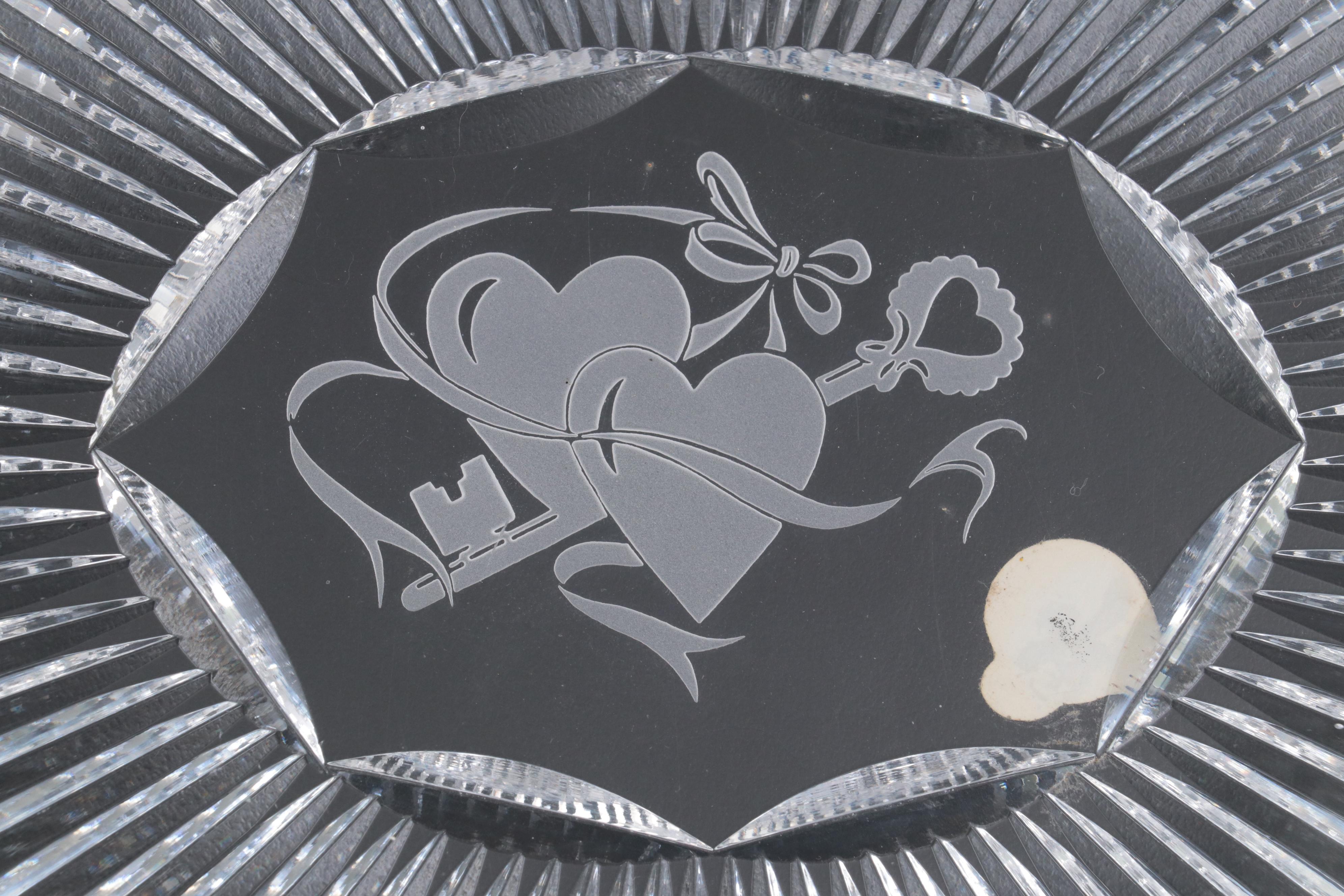 Waterford Crystal Vanity Tray and Other Yellow Bowl