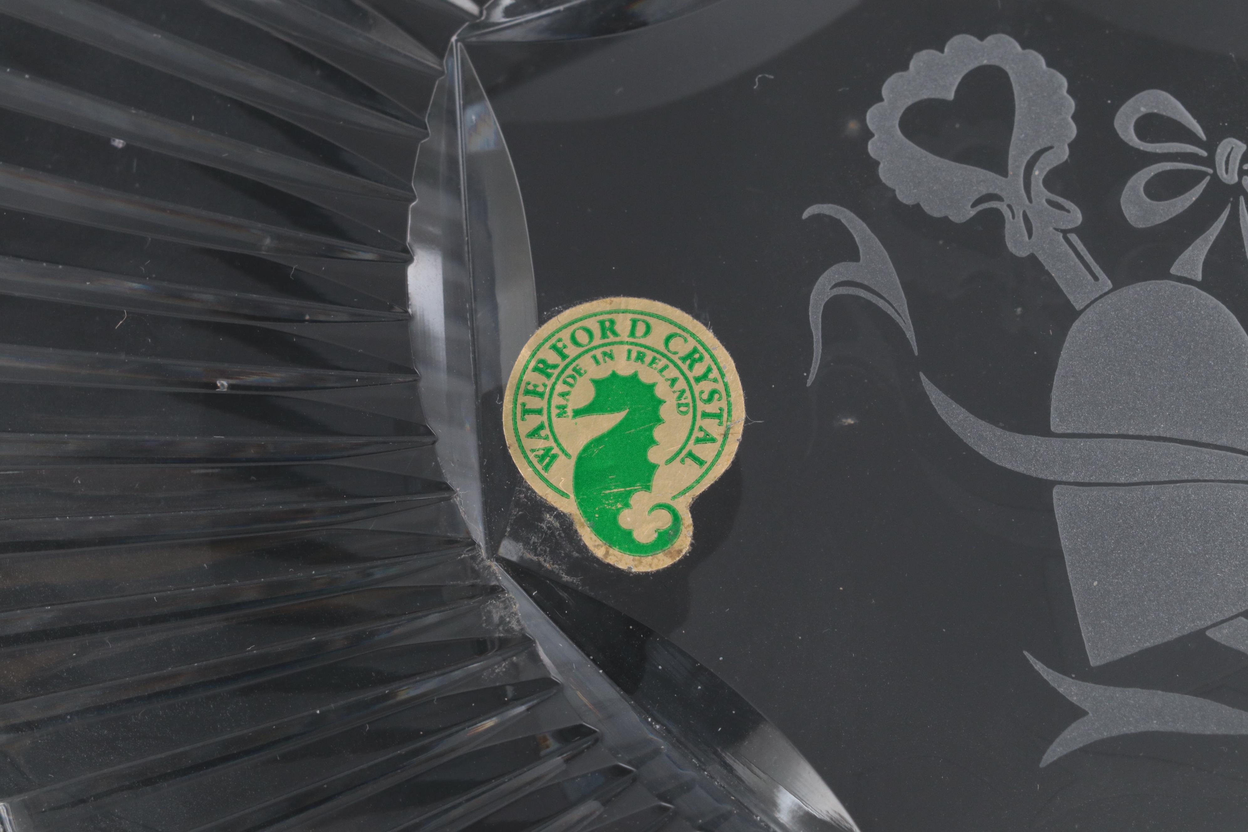 Waterford Crystal Vanity Tray and Other Yellow Bowl