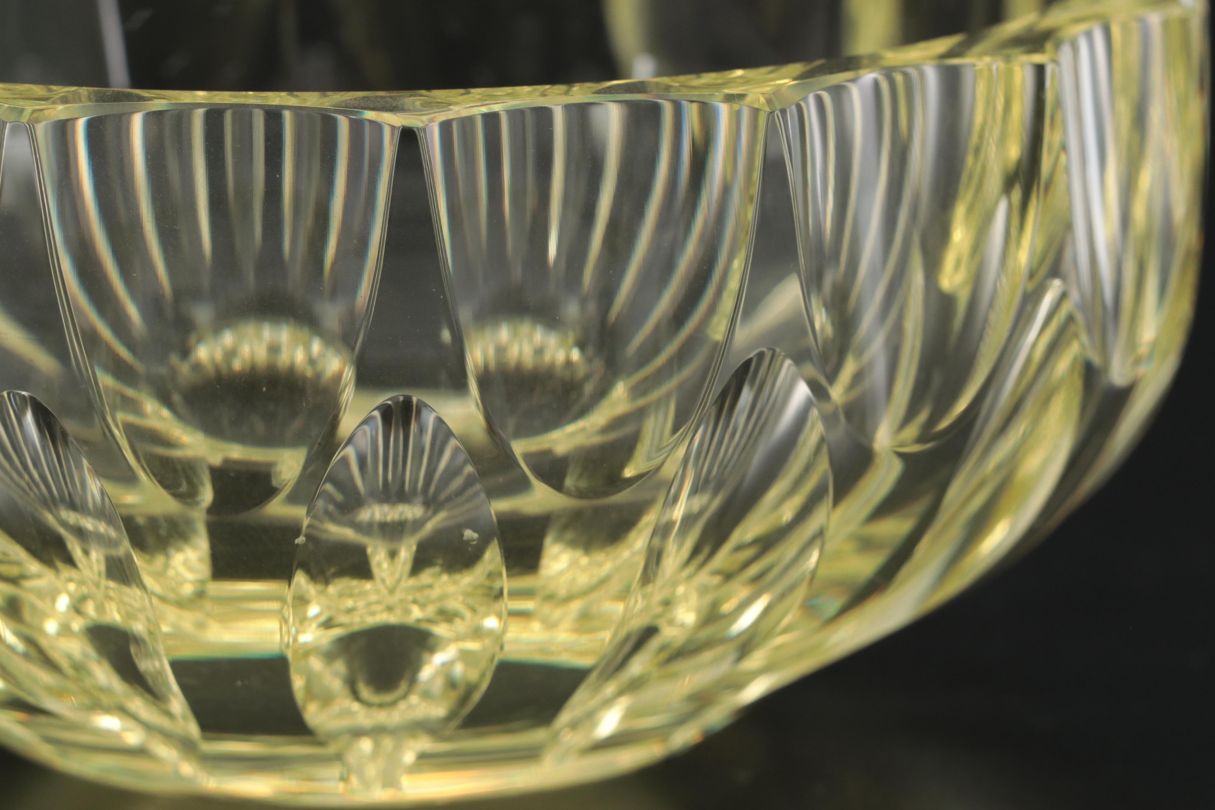 Waterford Crystal Vanity Tray and Other Yellow Bowl