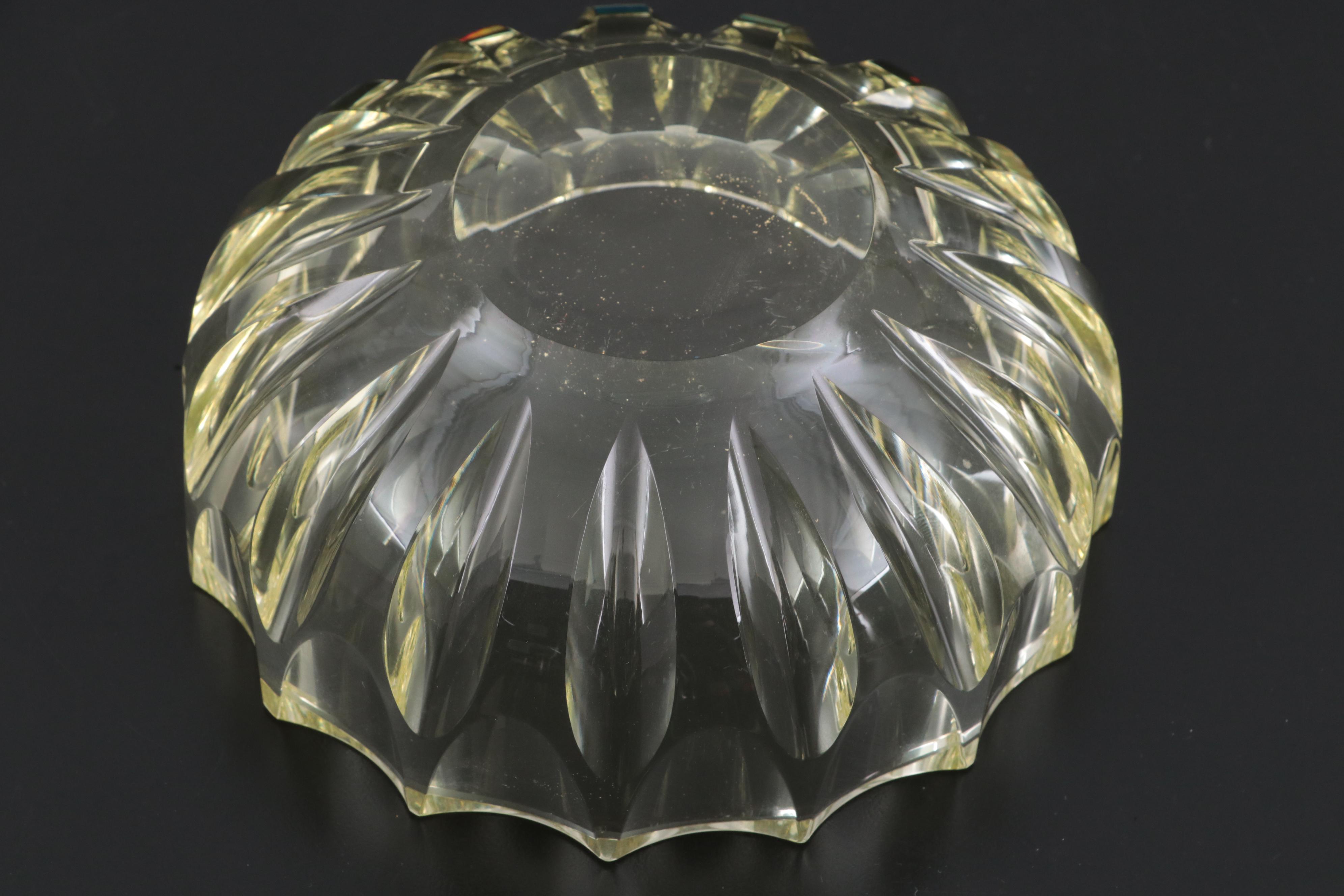 Waterford Crystal Vanity Tray and Other Yellow Bowl