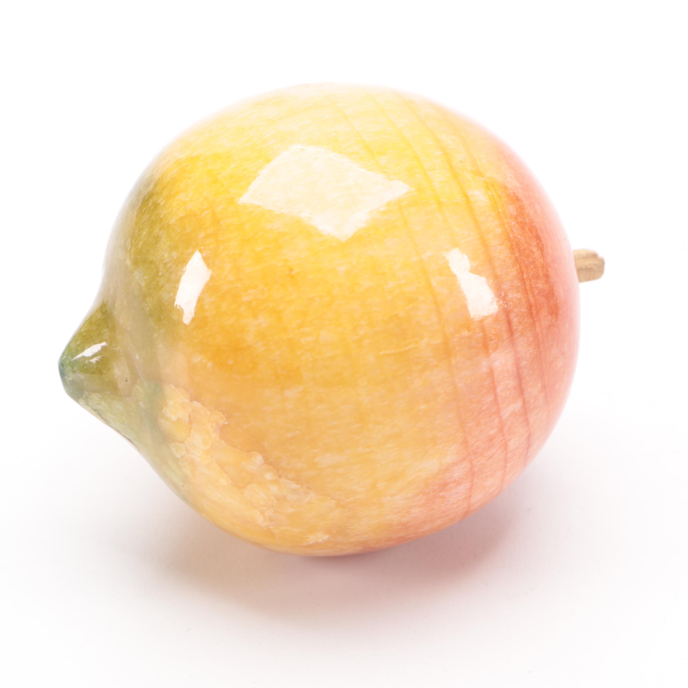 Fitz and Floyd "Glass Menagerie" Rooster with Enameled Box and Stone Peach