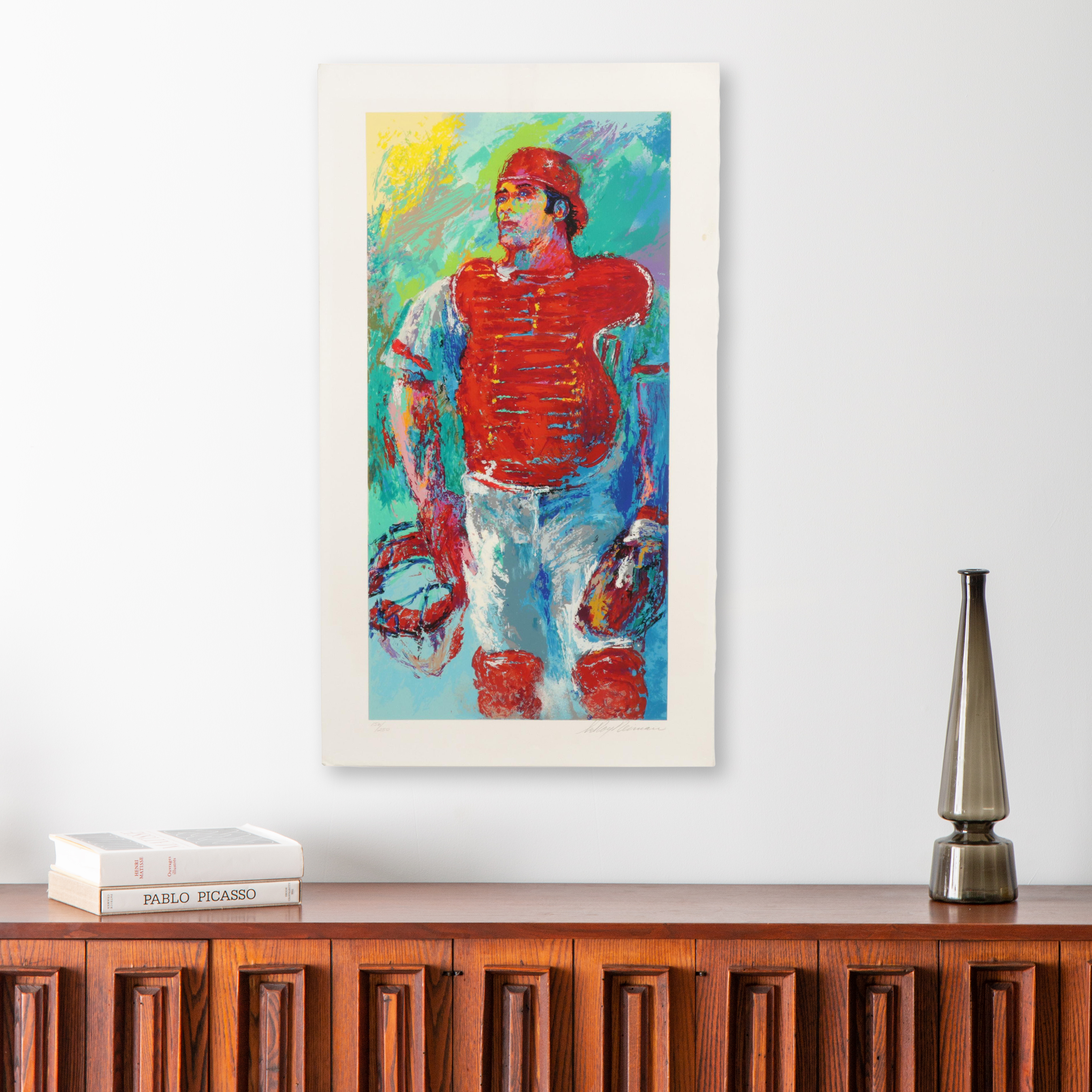 LeRoy Neiman Serigraph "Johnny Bench, the Catcher," Circa 1989