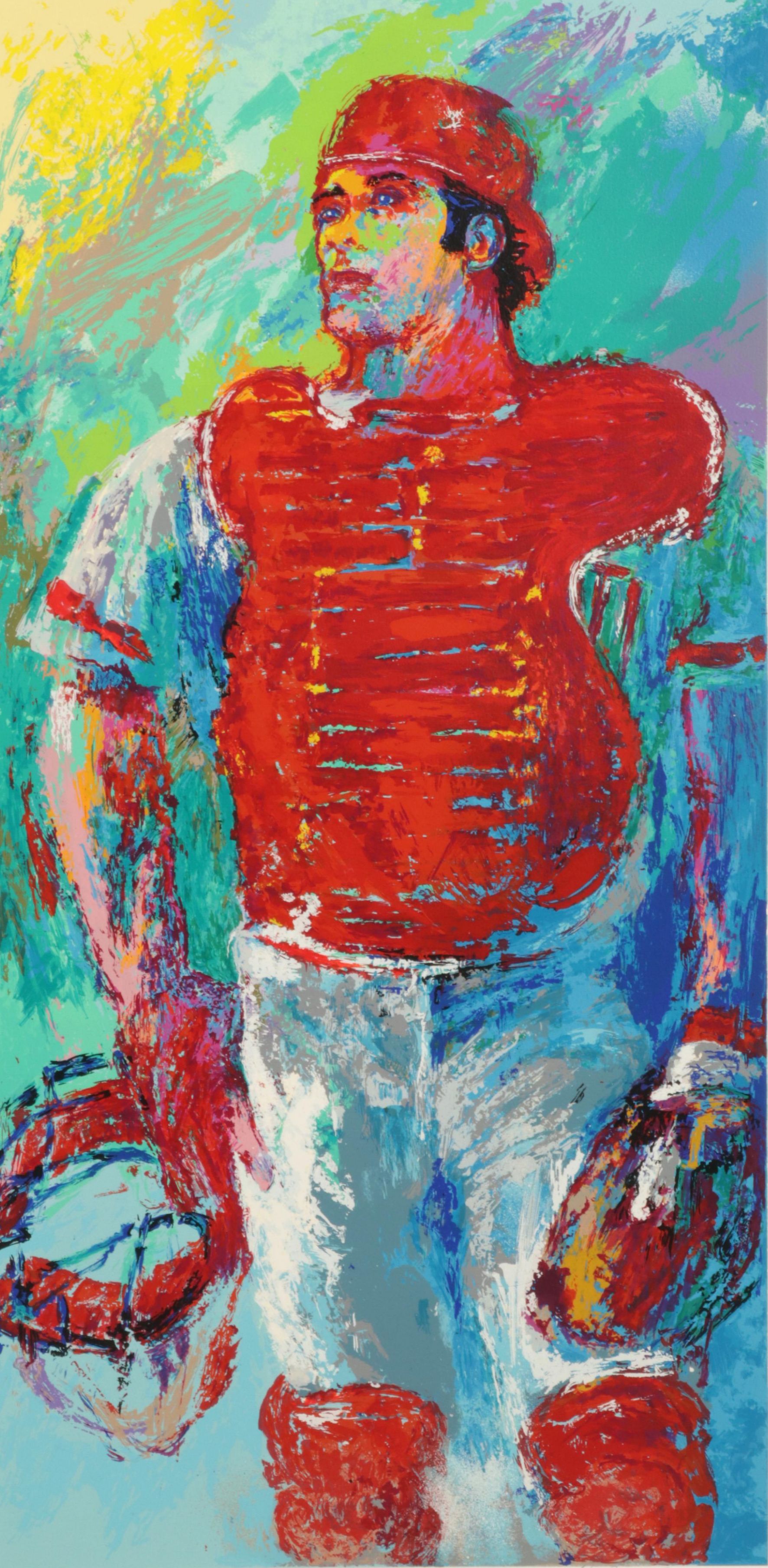 LeRoy Neiman Serigraph "Johnny Bench, the Catcher," Circa 1989