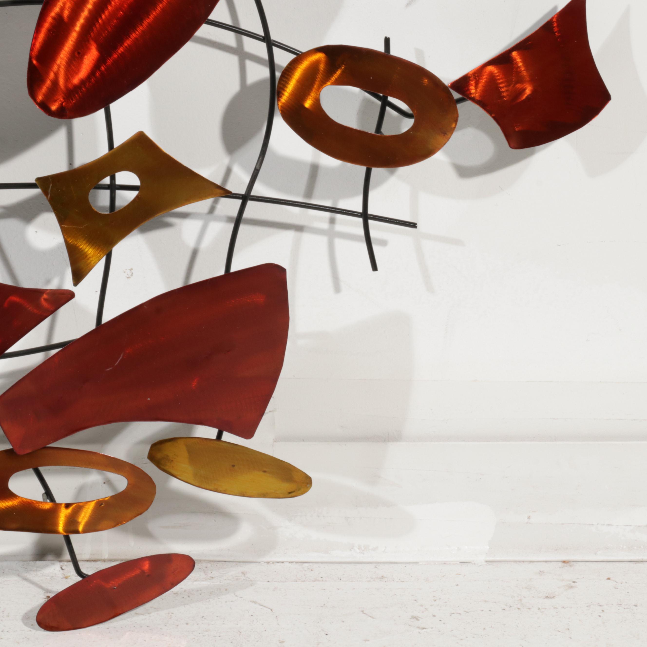 Elements Abstract Metal Hanging Sculpture, 21st Century