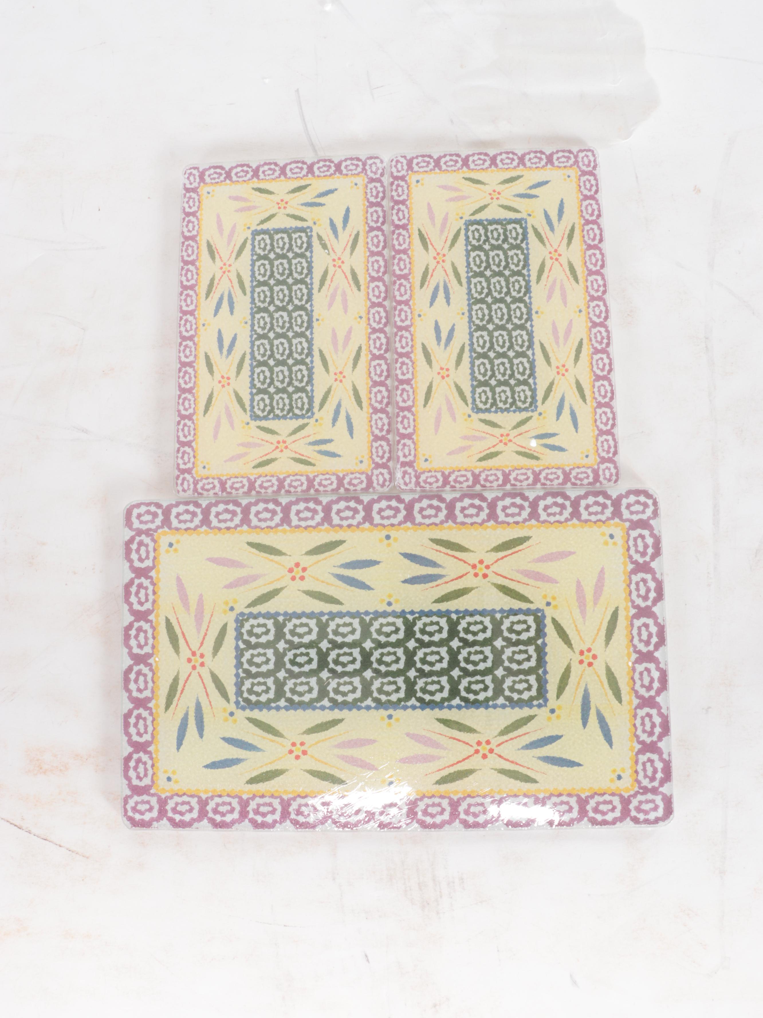 Temp-tations "Old World" Ceramic Bakeware, Metal Holders, and Glass Trivets