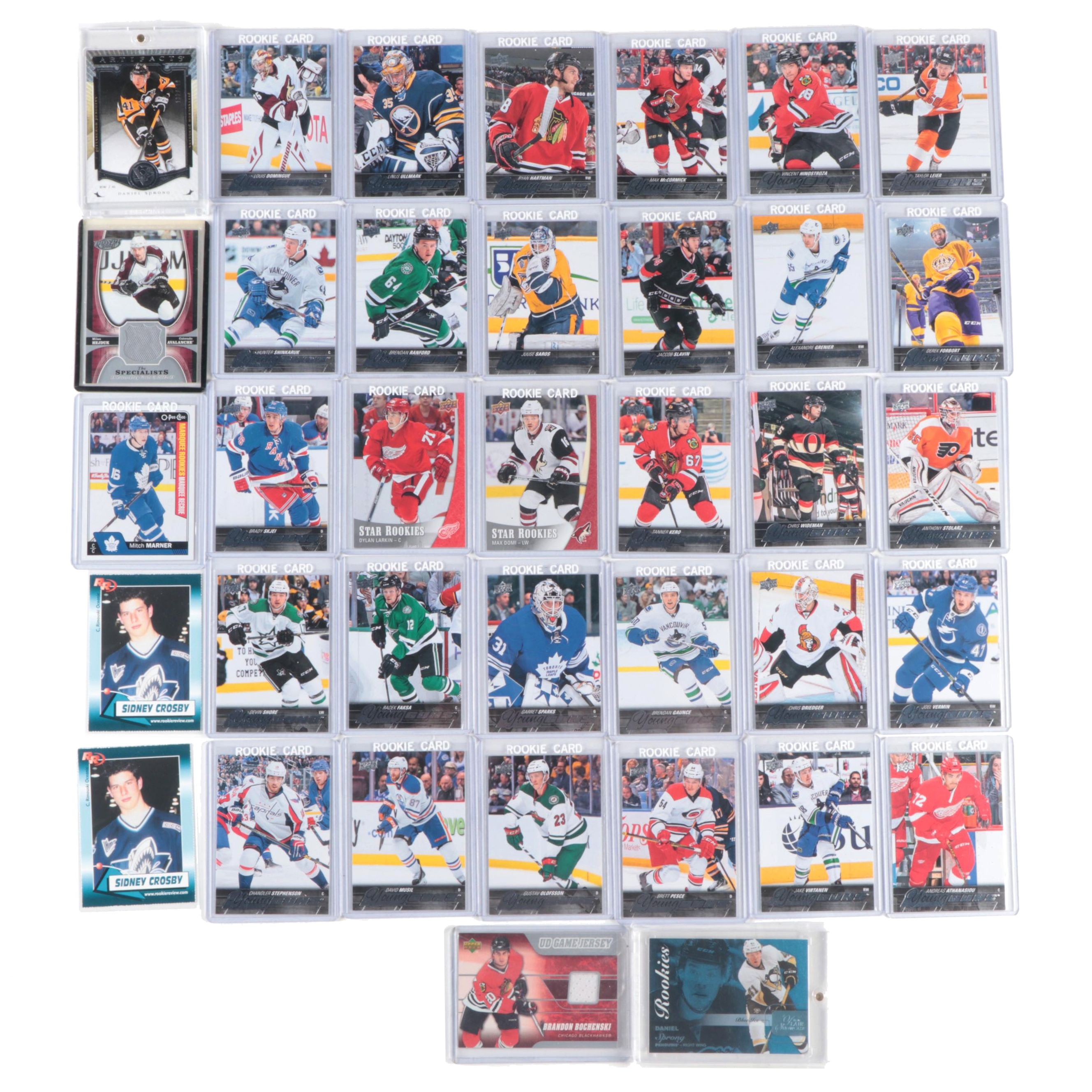 Upper Deck, Other Hockey Cards with Crosby and More Rookies, Relics, 2000s–2010s