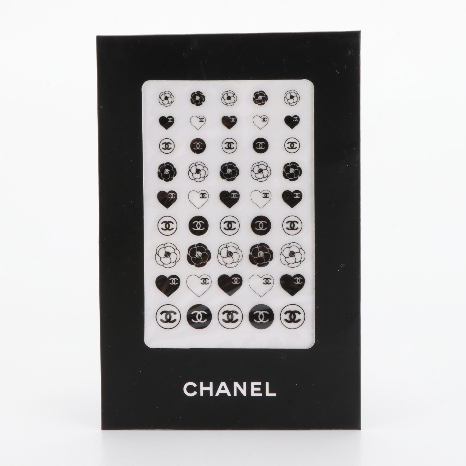 Chanel Beauté Promotional Pocket Mirror, Hair Clips, Nail Stickers, and Candles
