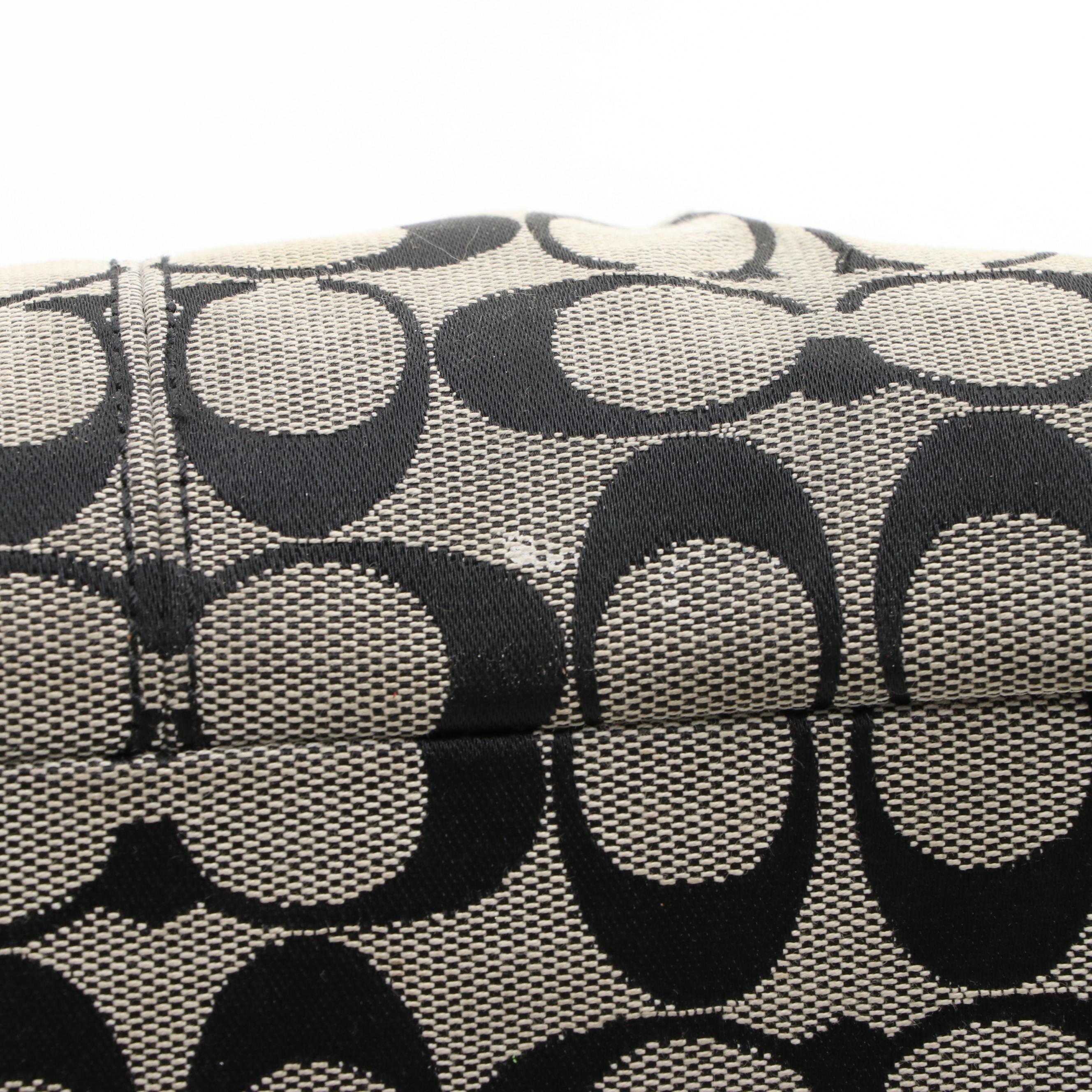 Coach Signature Pleated Gallery Tote, Coach Neoprene Bag, and Zip-Around Wallet