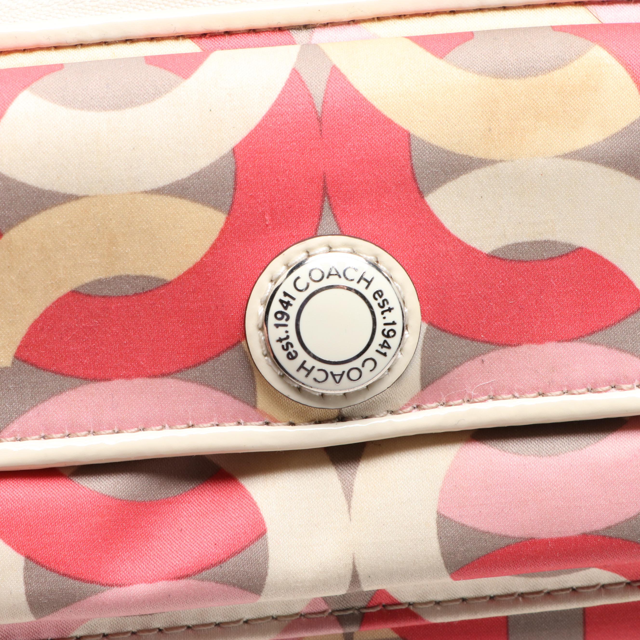 Coach Signature Pleated Gallery Tote, Coach Neoprene Bag, and Zip-Around Wallet