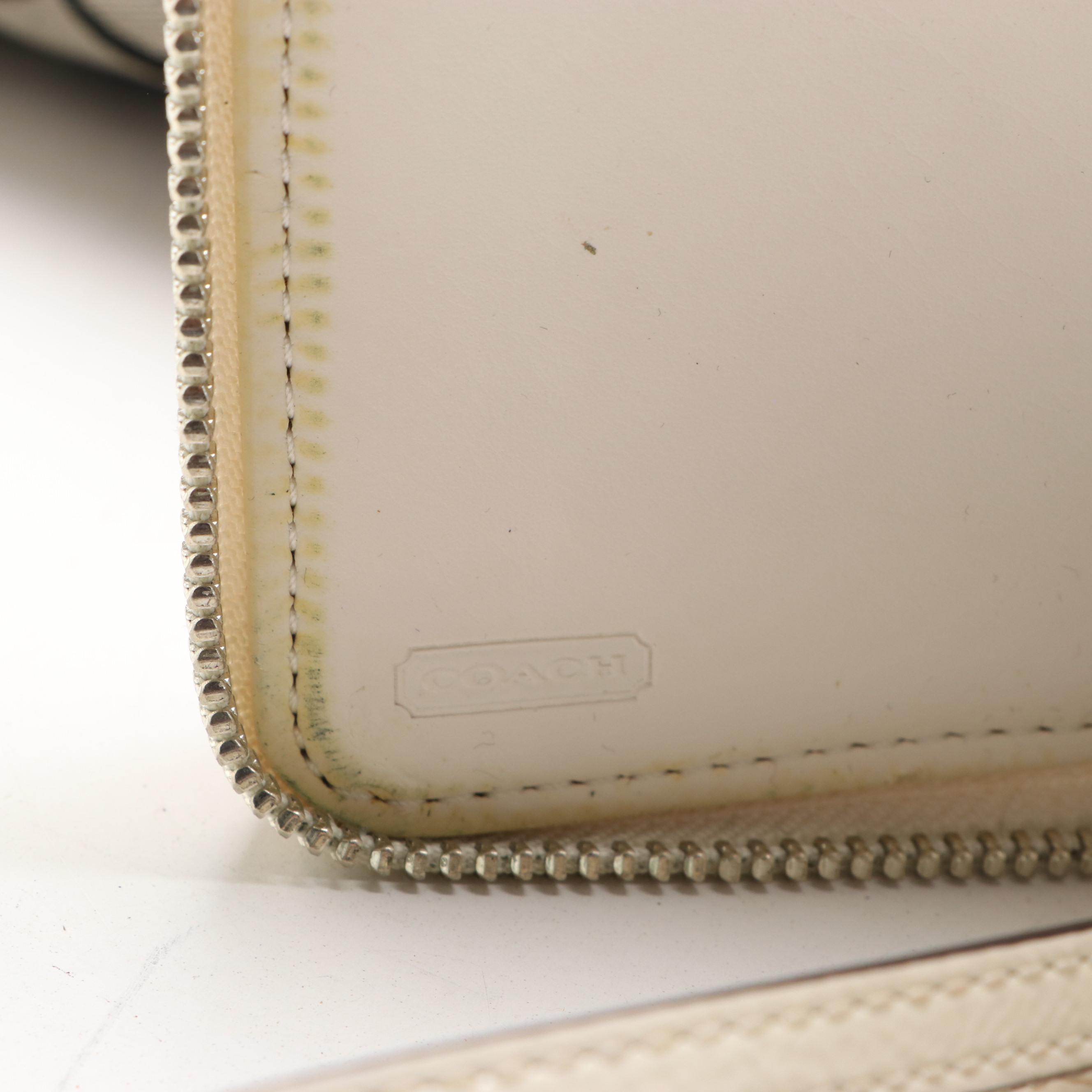 Coach Signature Pleated Gallery Tote, Coach Neoprene Bag, and Zip-Around Wallet