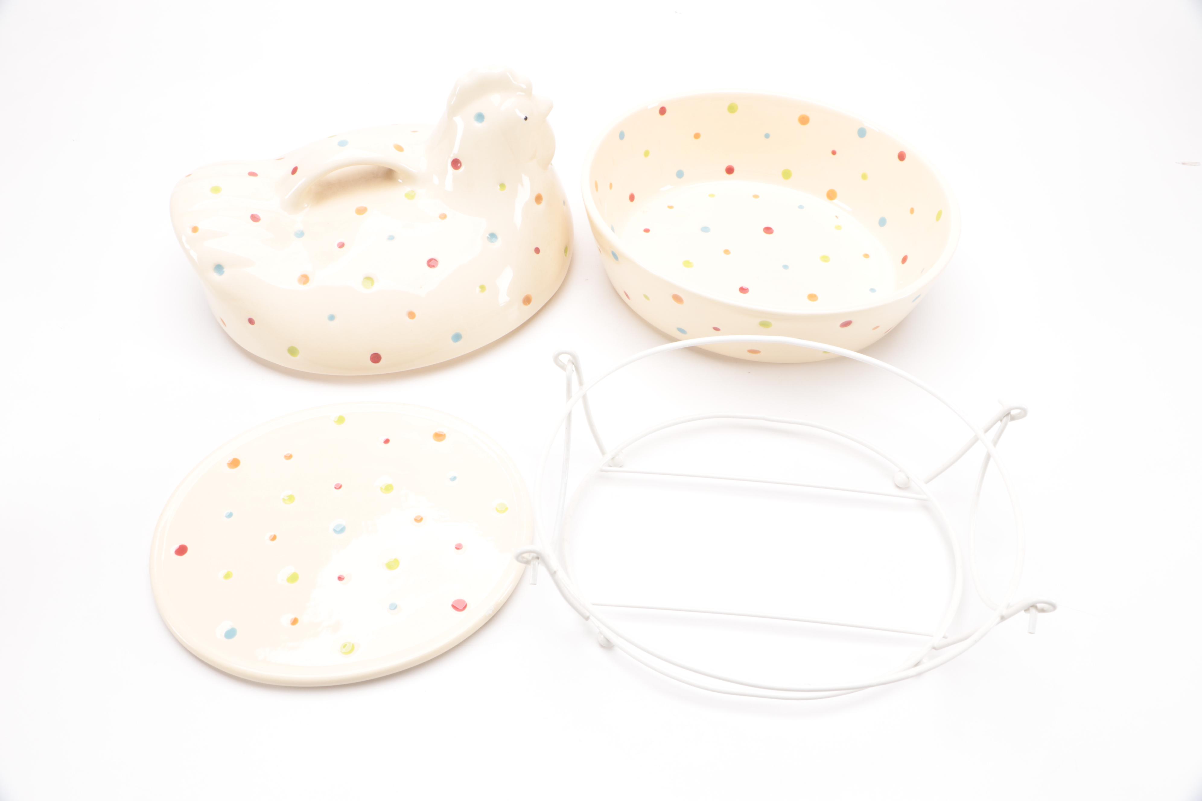 Temp-Tations "Polka Dot Cream" Dinnerware and Table Accessories