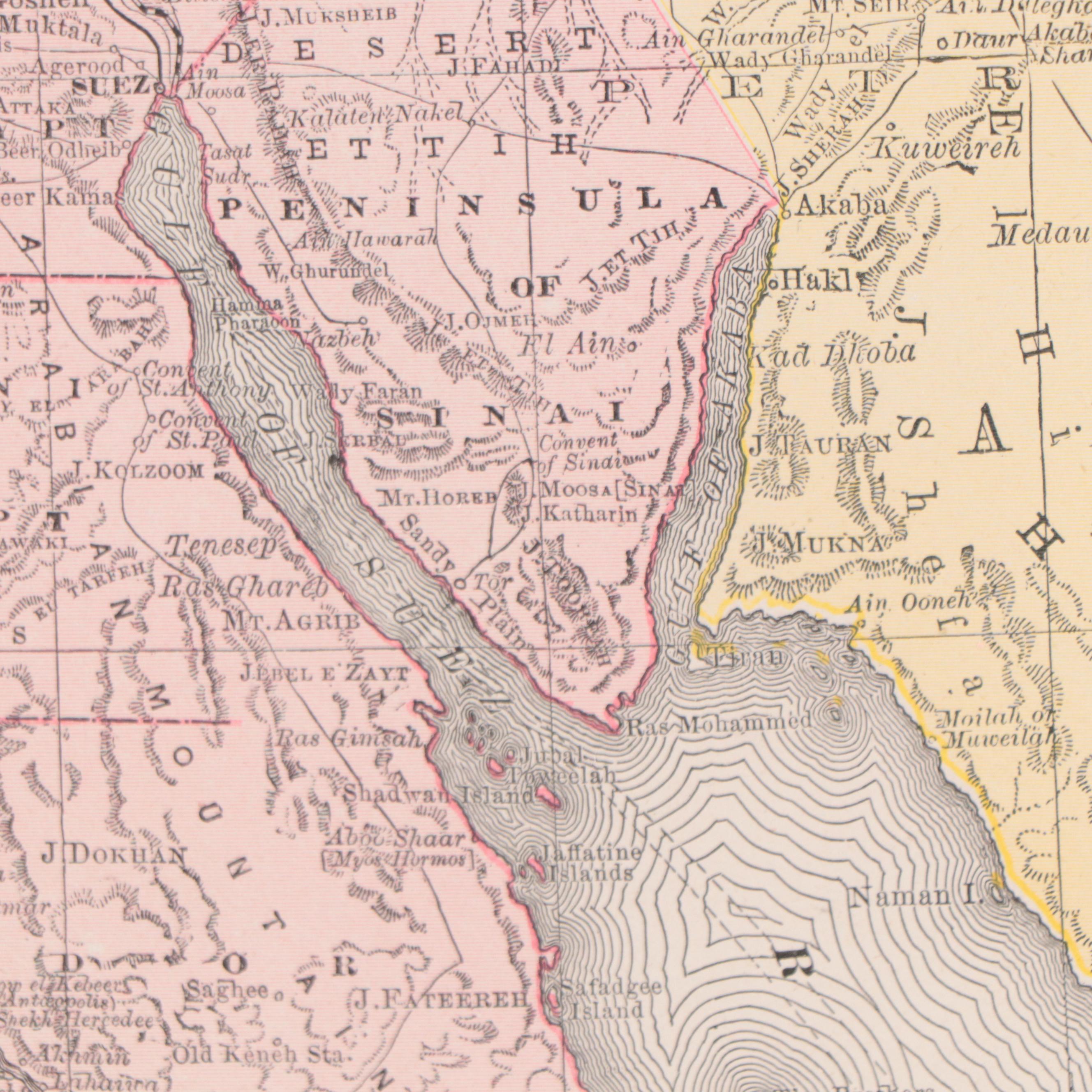 Rand, McNally & Co. Wax Engraving Map of Egypt and Western Arabia, Circa 1892