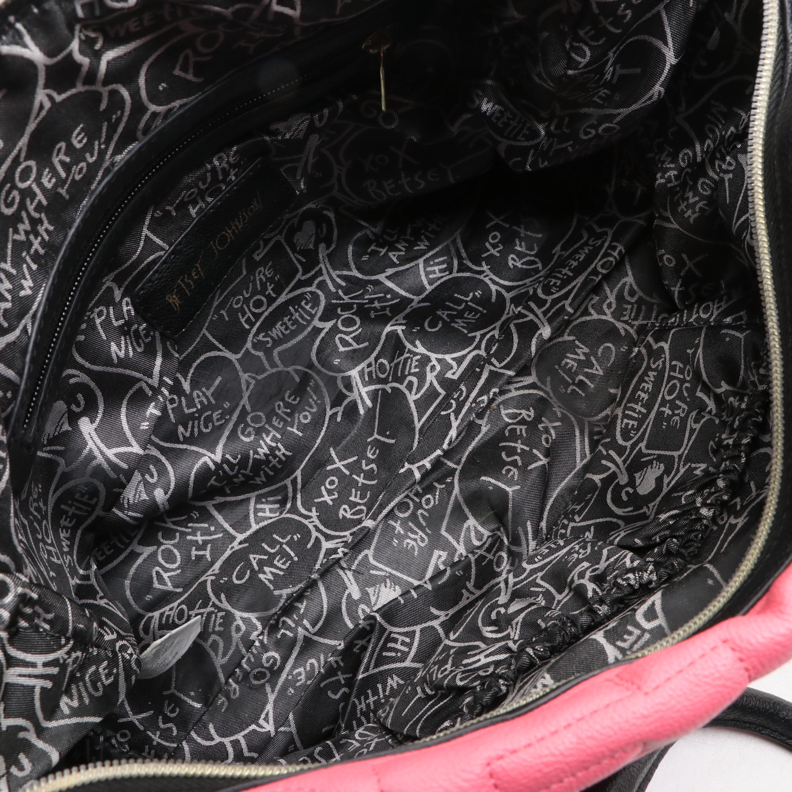 Betsey Johnson PVC Shoulder Bag, Carlisle Plaid Handbag, and Patchwork Handbag