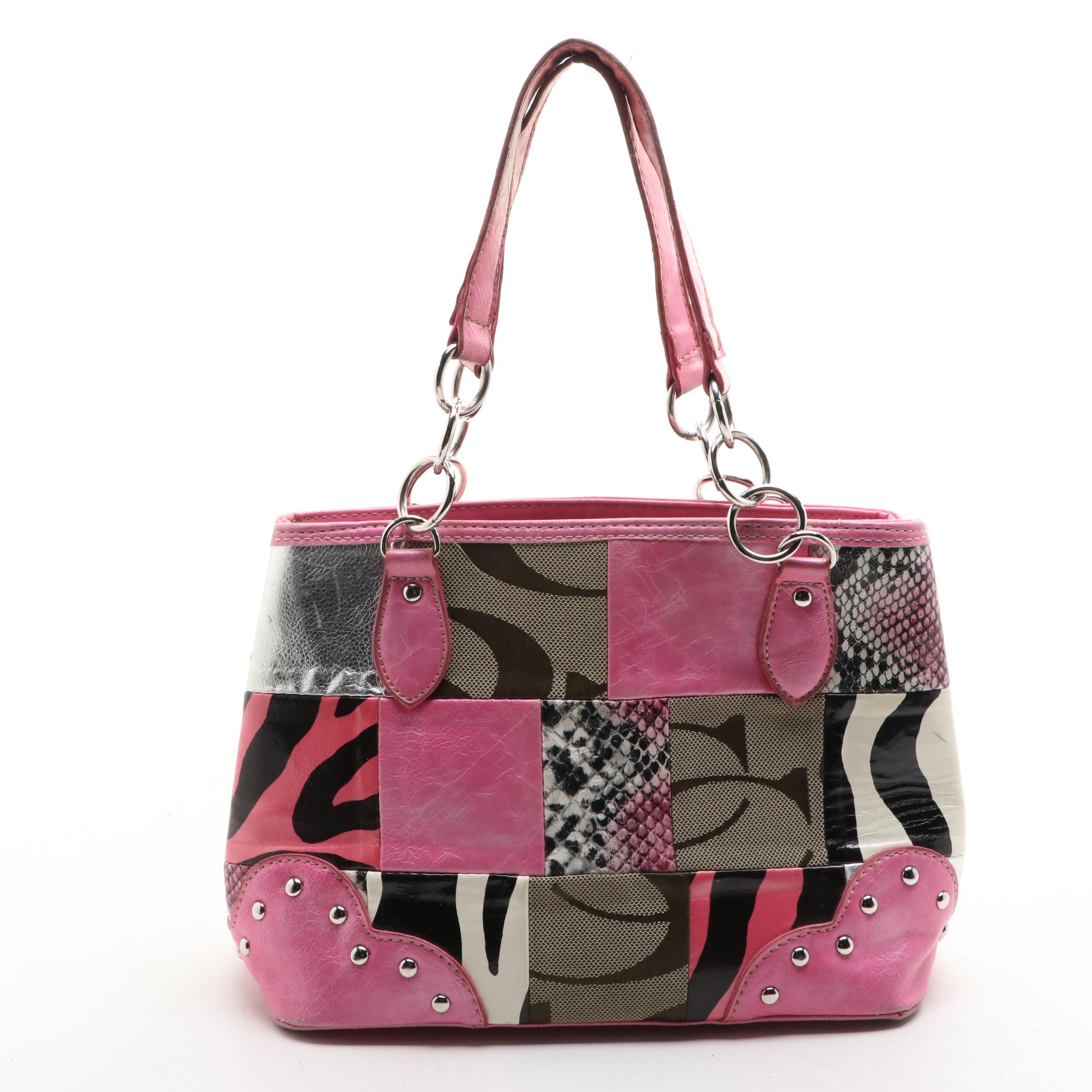 Betsey Johnson PVC Shoulder Bag, Carlisle Plaid Handbag, and Patchwork Handbag