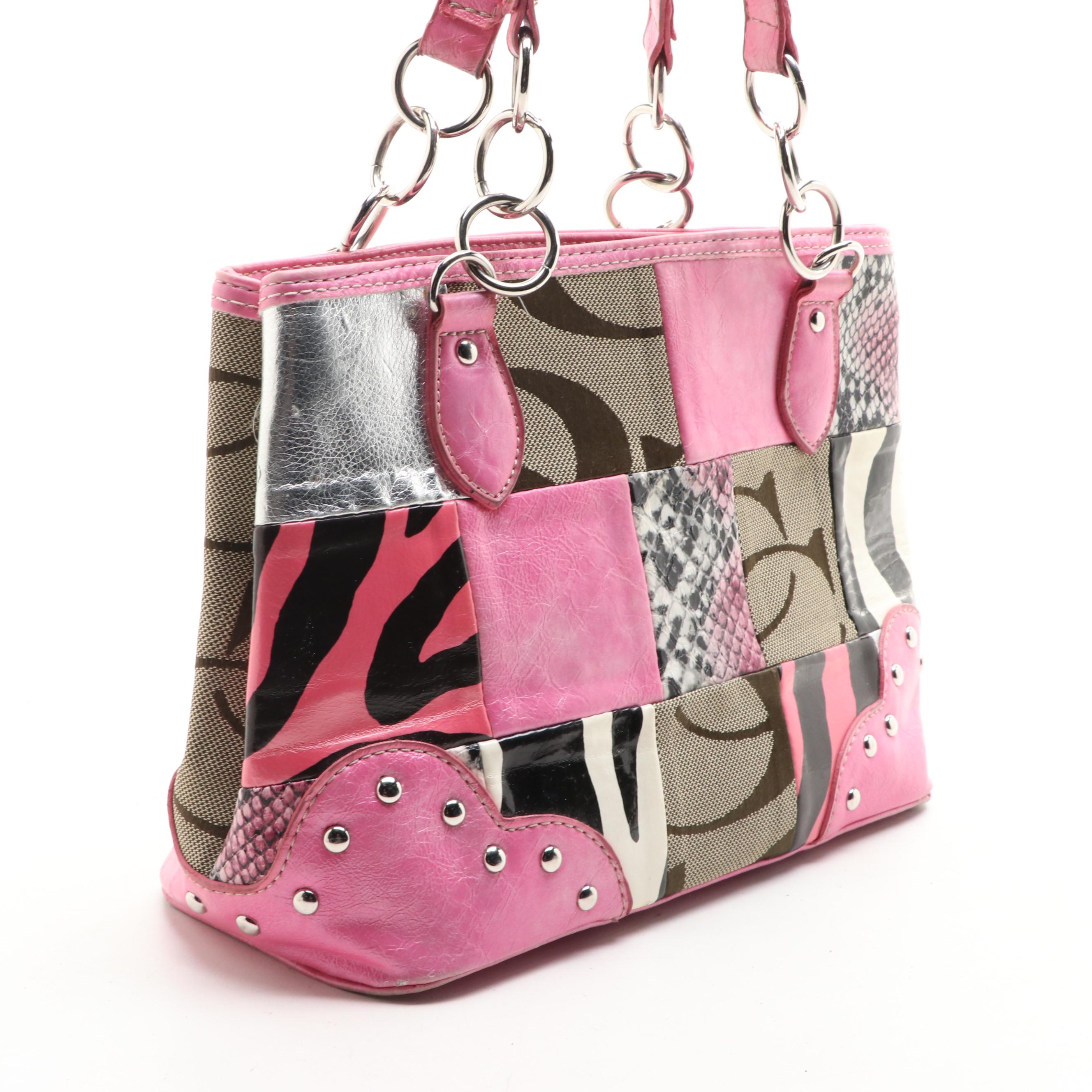 Betsey Johnson PVC Shoulder Bag, Carlisle Plaid Handbag, and Patchwork Handbag