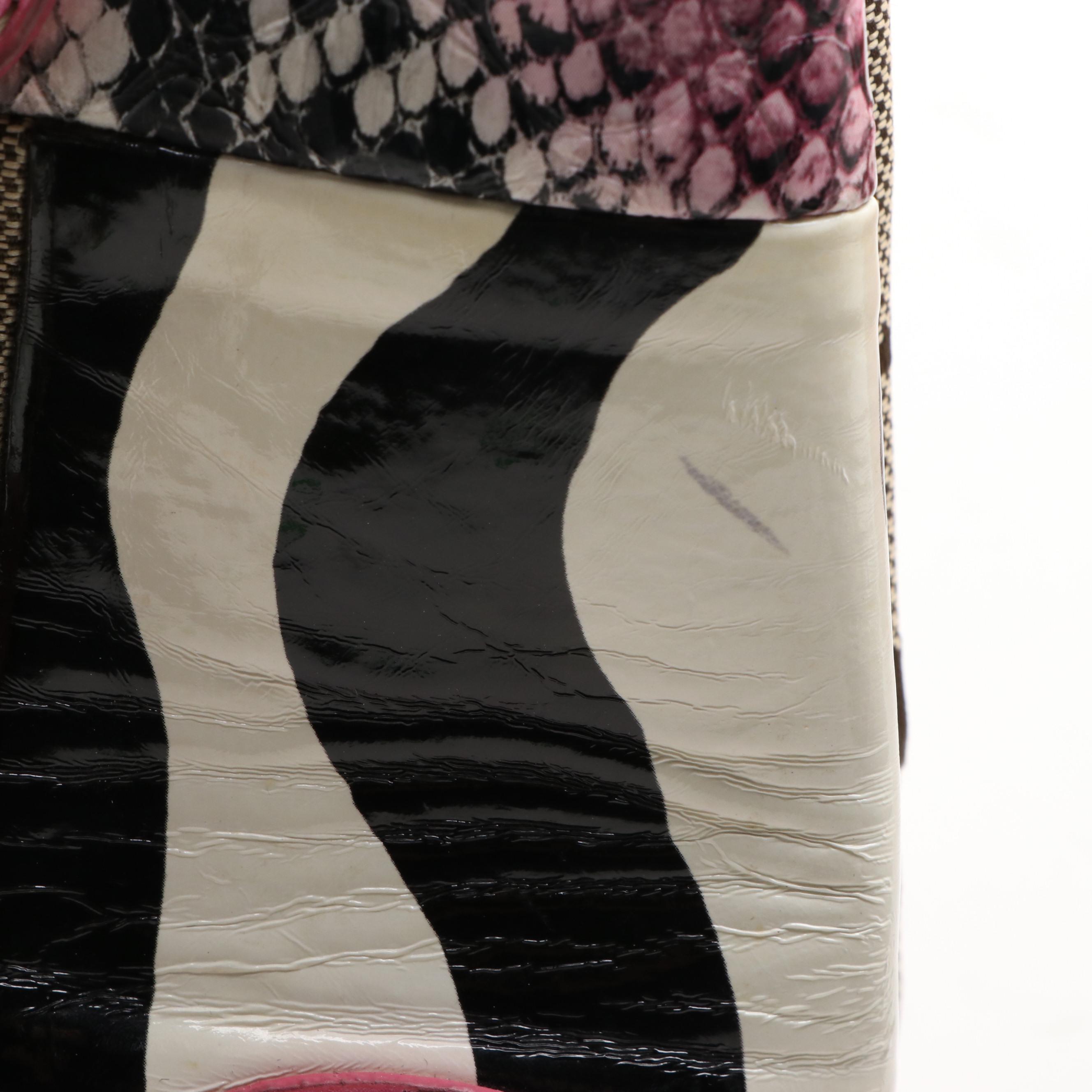 Betsey Johnson PVC Shoulder Bag, Carlisle Plaid Handbag, and Patchwork Handbag