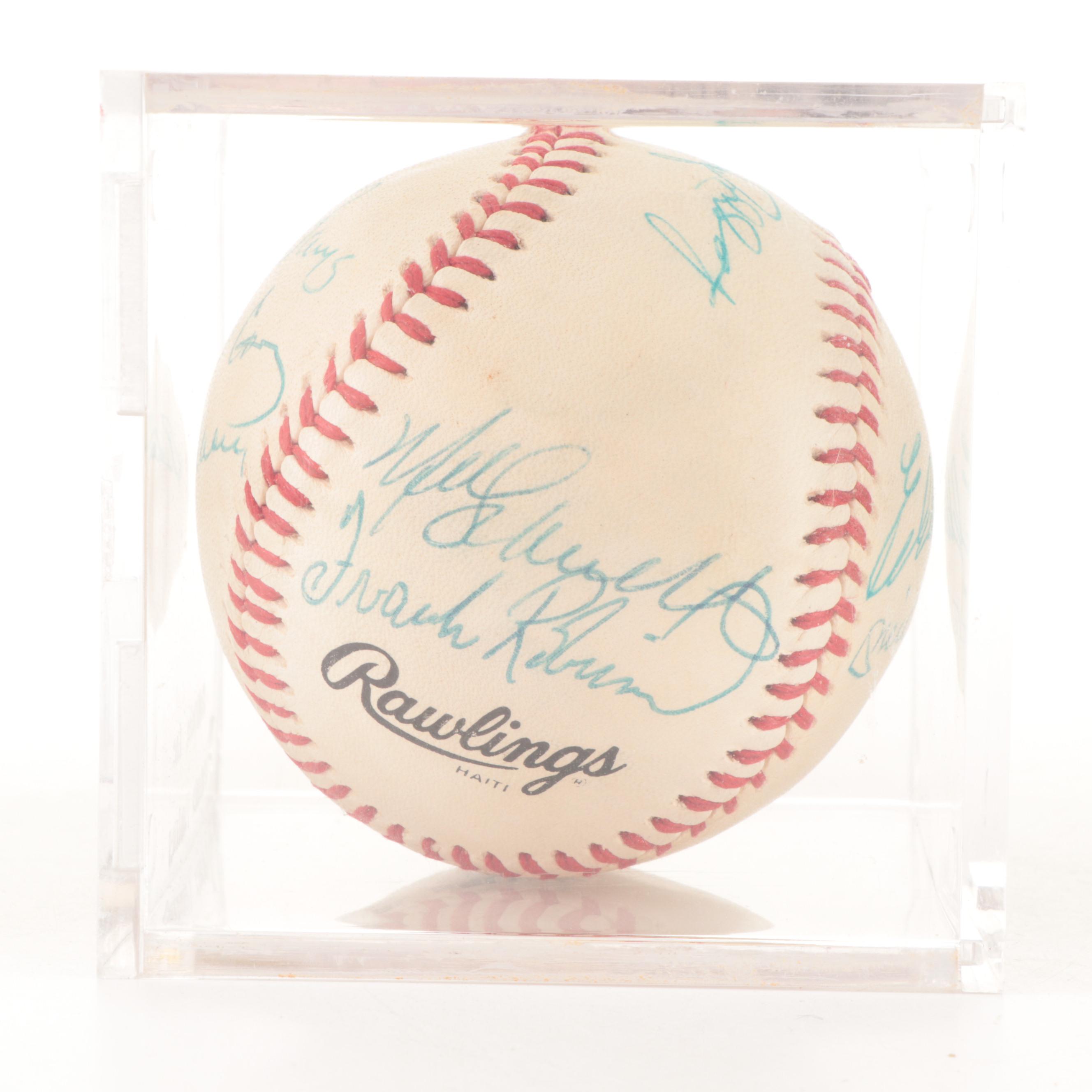 Mantle, Mays, Aaron and More Hall of Fame Players Signed Rawlings Baseball