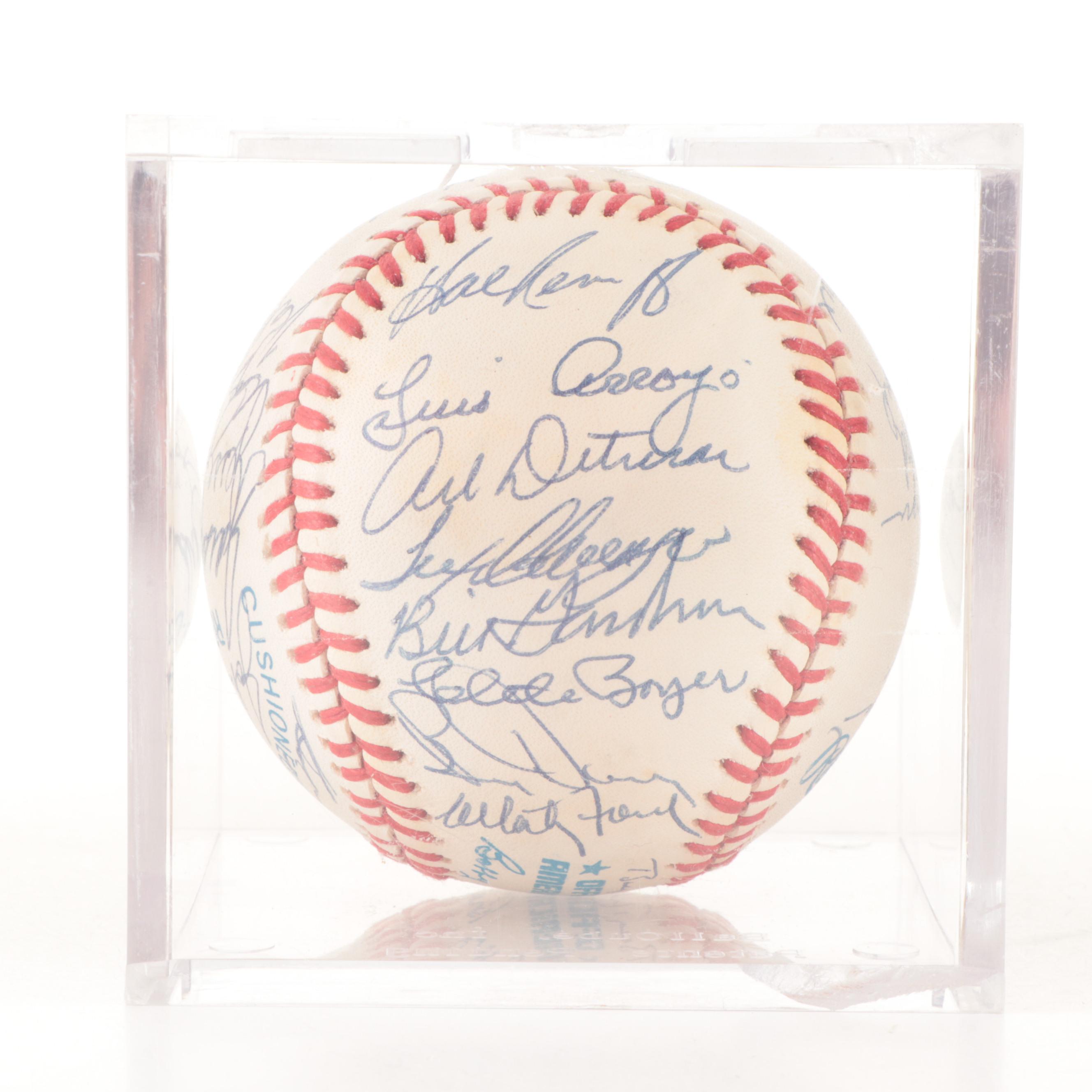 1961 New York Yankees Team Reunion Signed Rawlings Baseball Including Mantle
