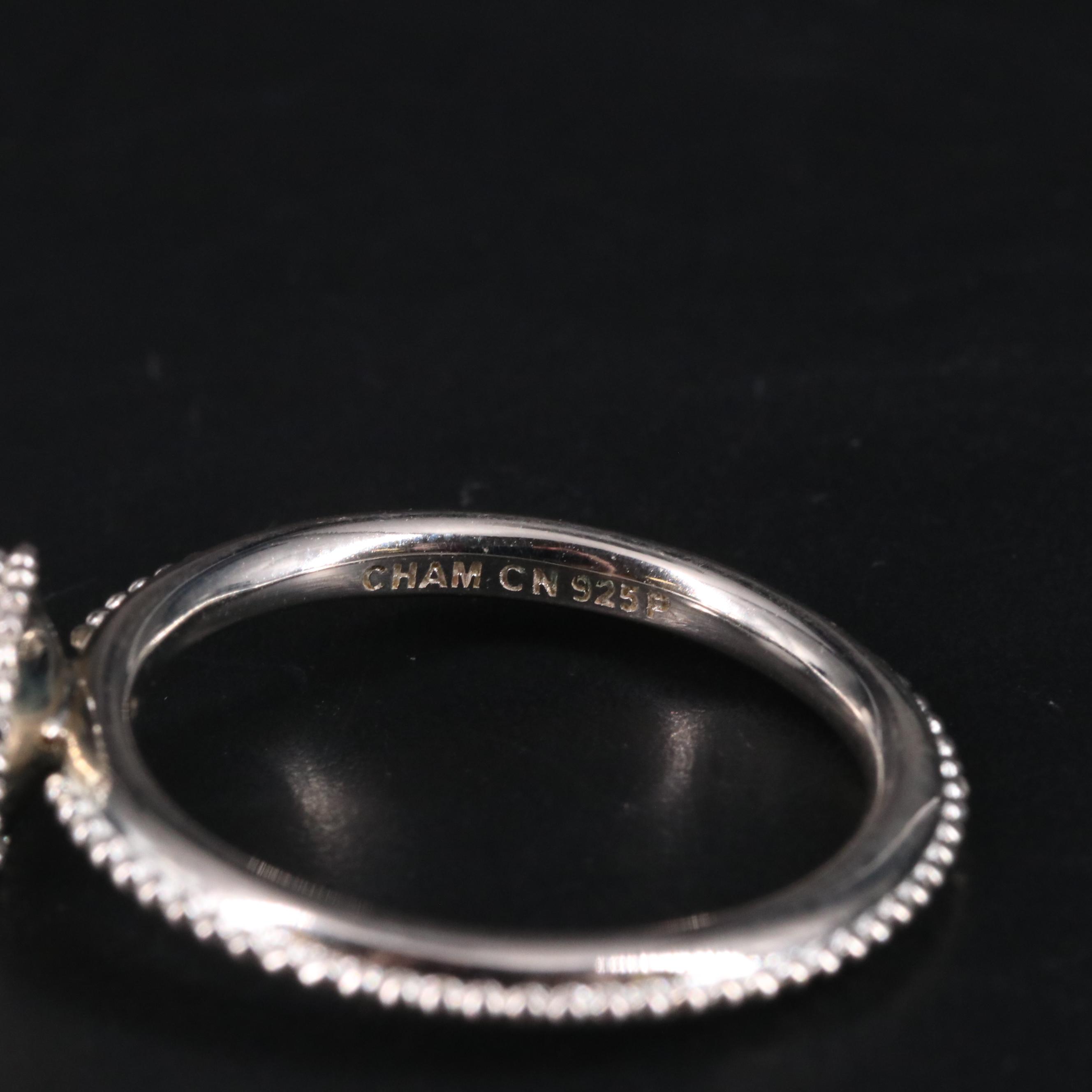 Sterling Birthstone Halo Ring