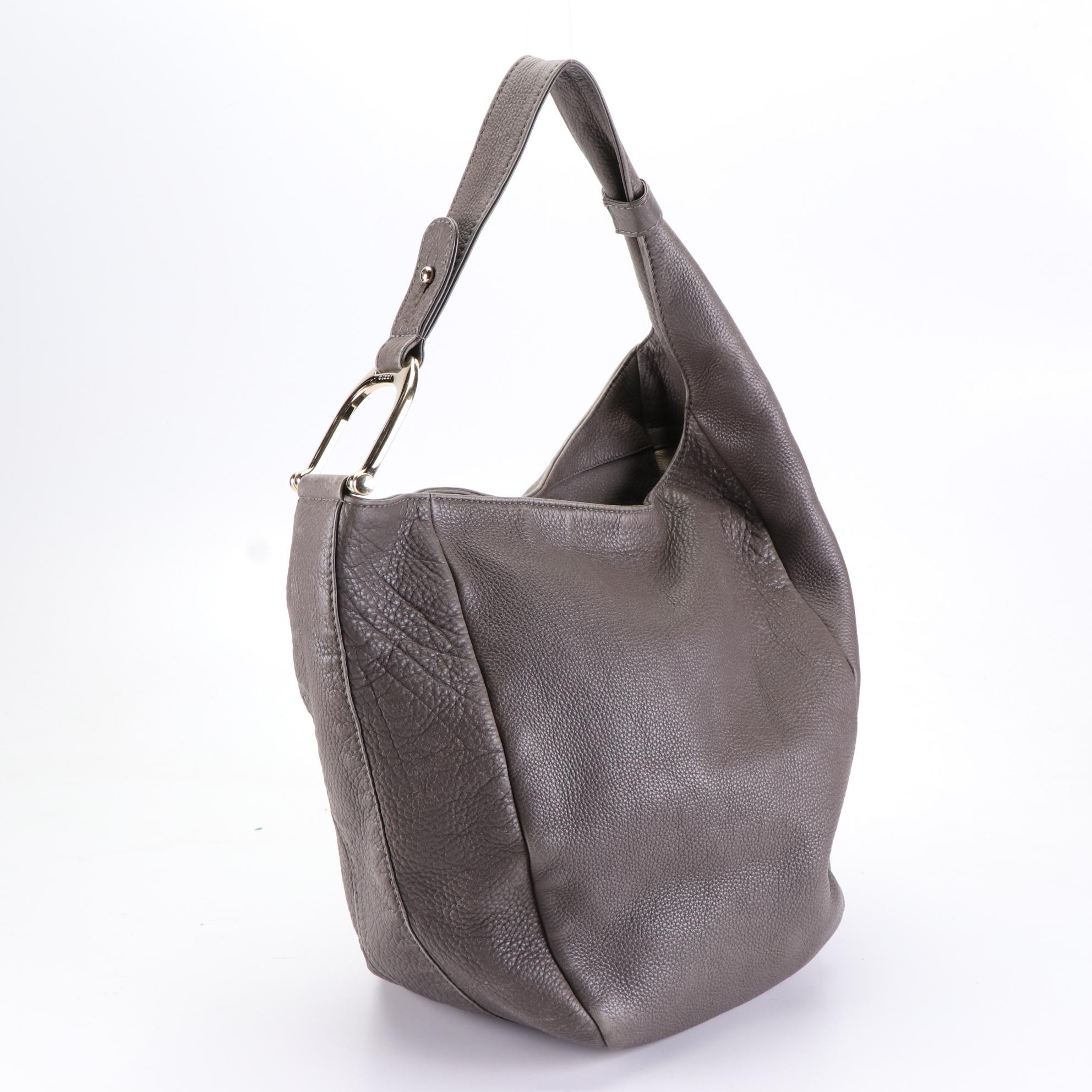 Gucci Pebble Grain Leather Shoulder Bag