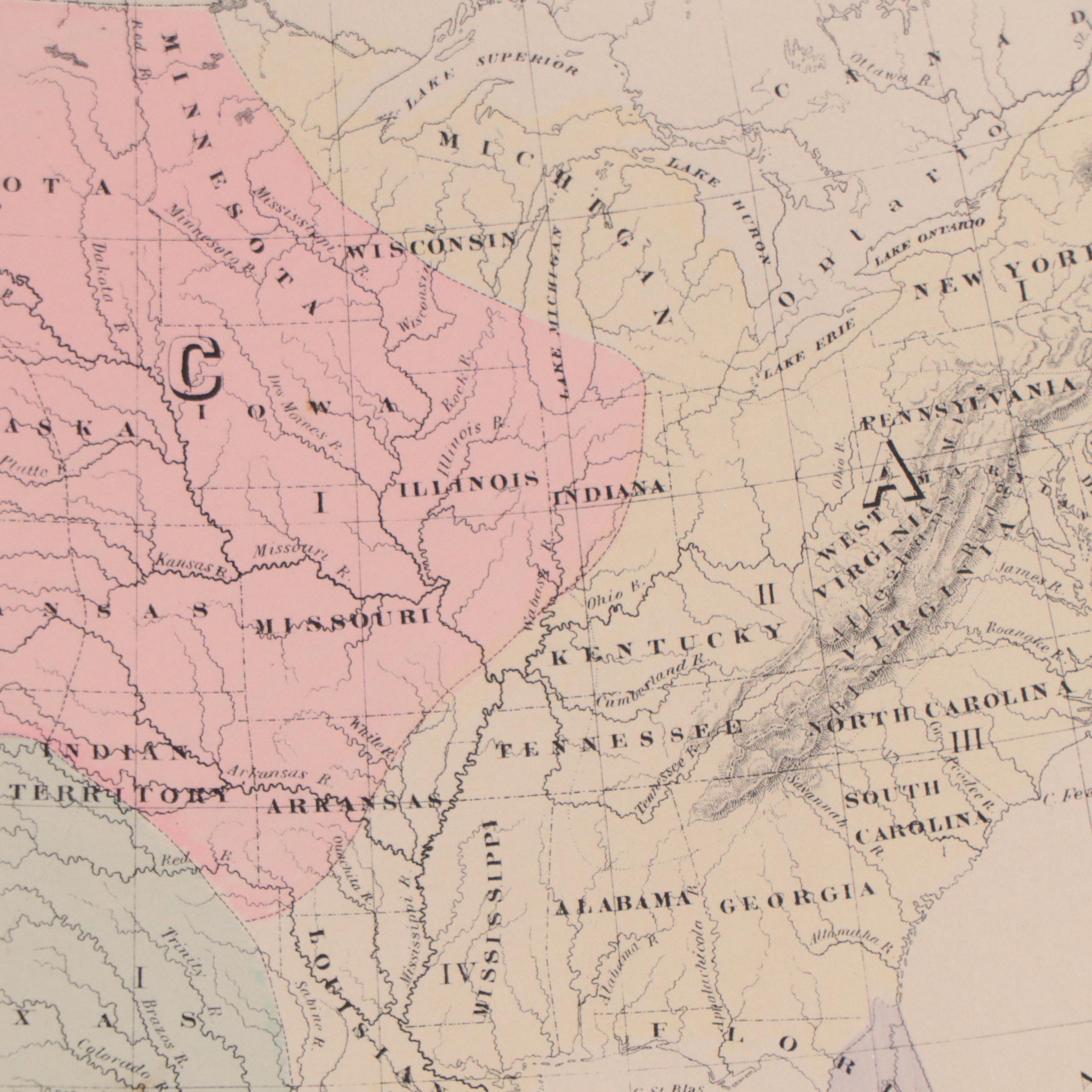 "Gray's Botanical and Zoological Maps of the United States" Map, Circa 1877