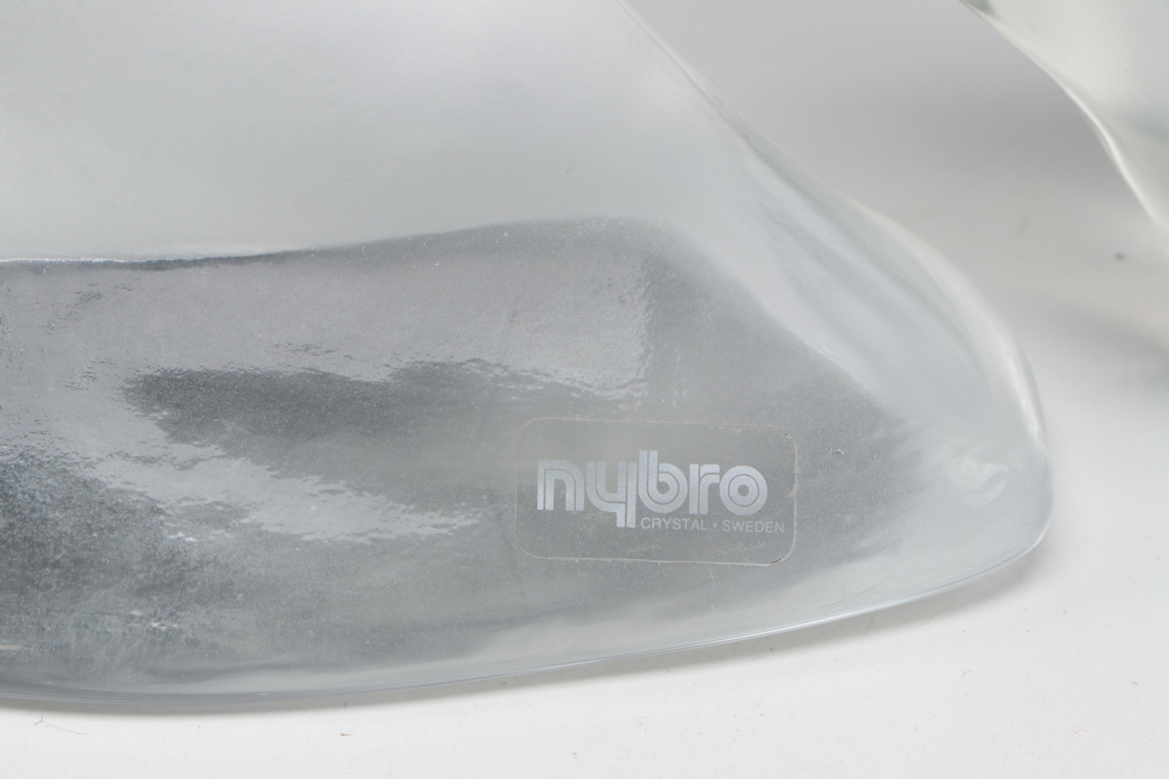 Nybro Frosted Glass Seal with Fenton Bird and Other Glass Animals