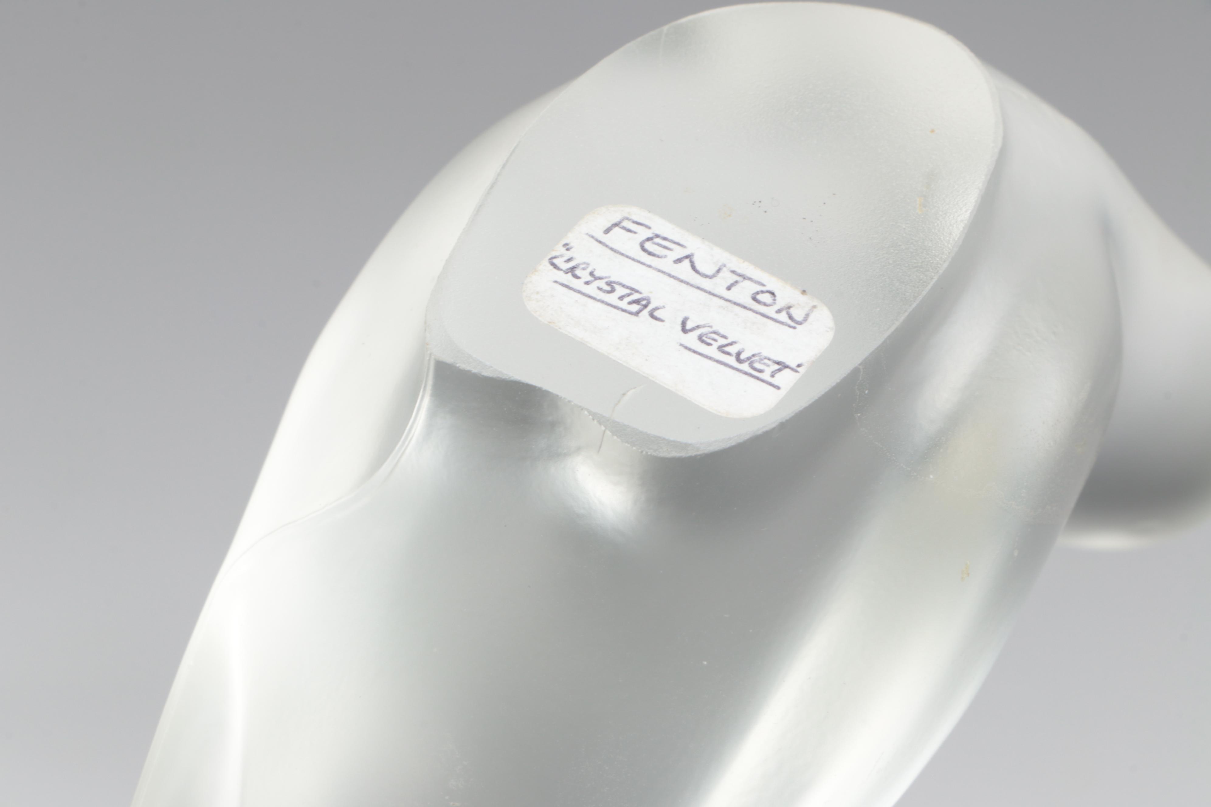 Nybro Frosted Glass Seal with Fenton Bird and Other Glass Animals