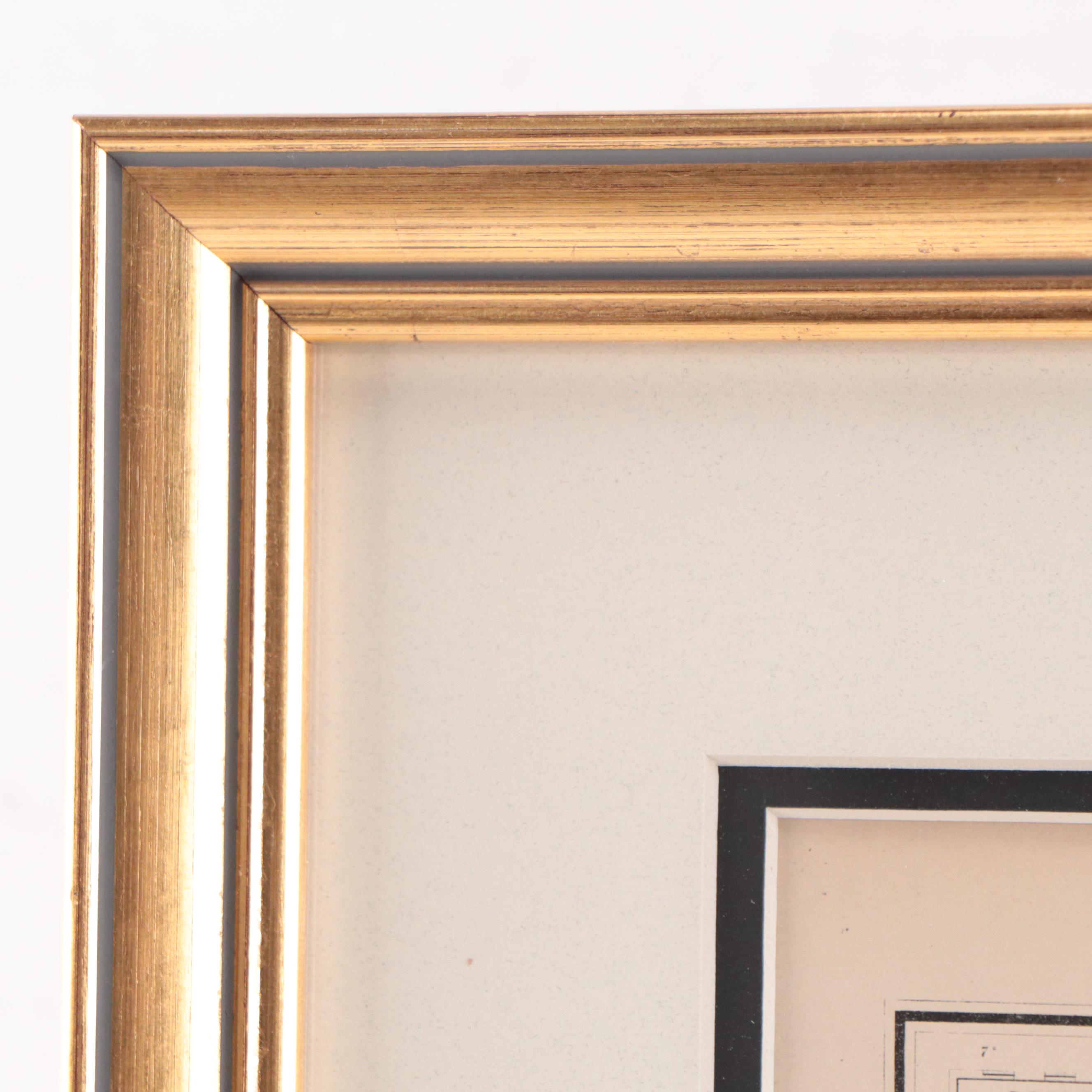 Hand-Colored Wax Engraving "Gray's Historical Maps of United States," Circa 1877