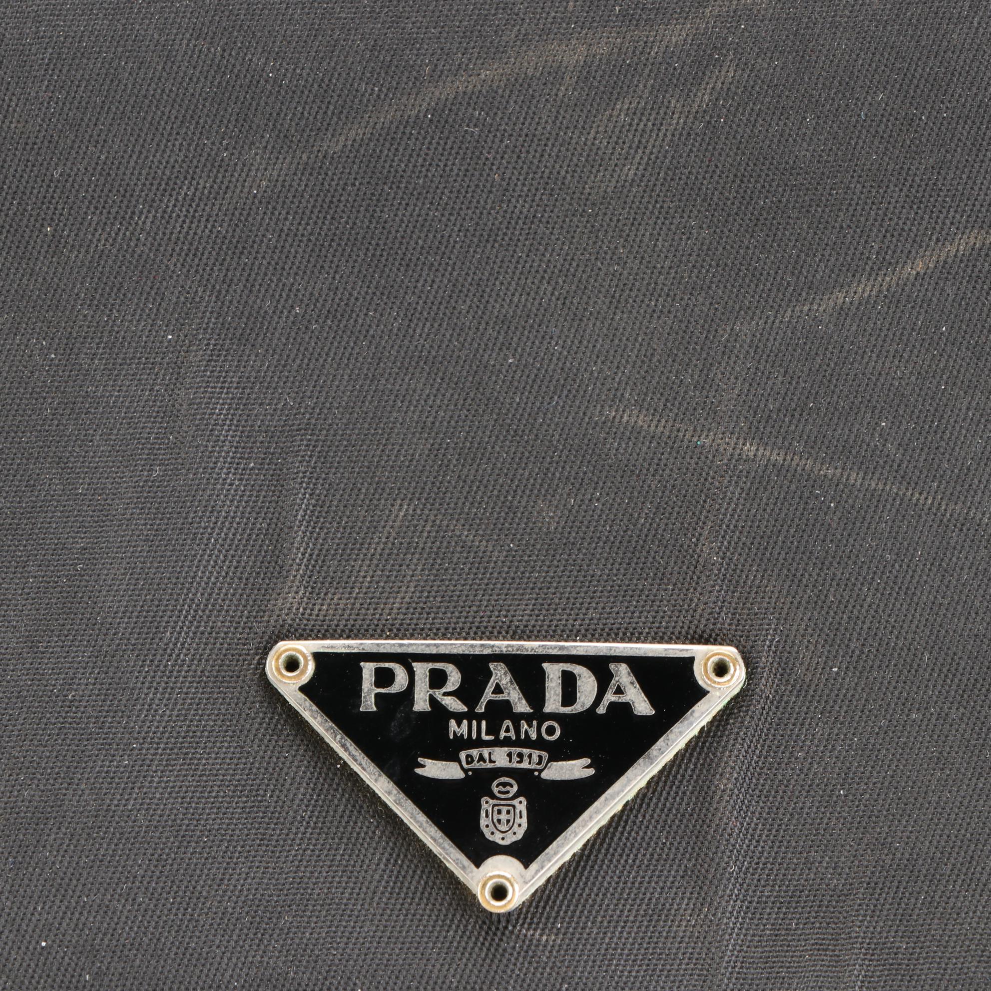 Prada Compact Bifold Wallet in Nylon and Saffiano Leather